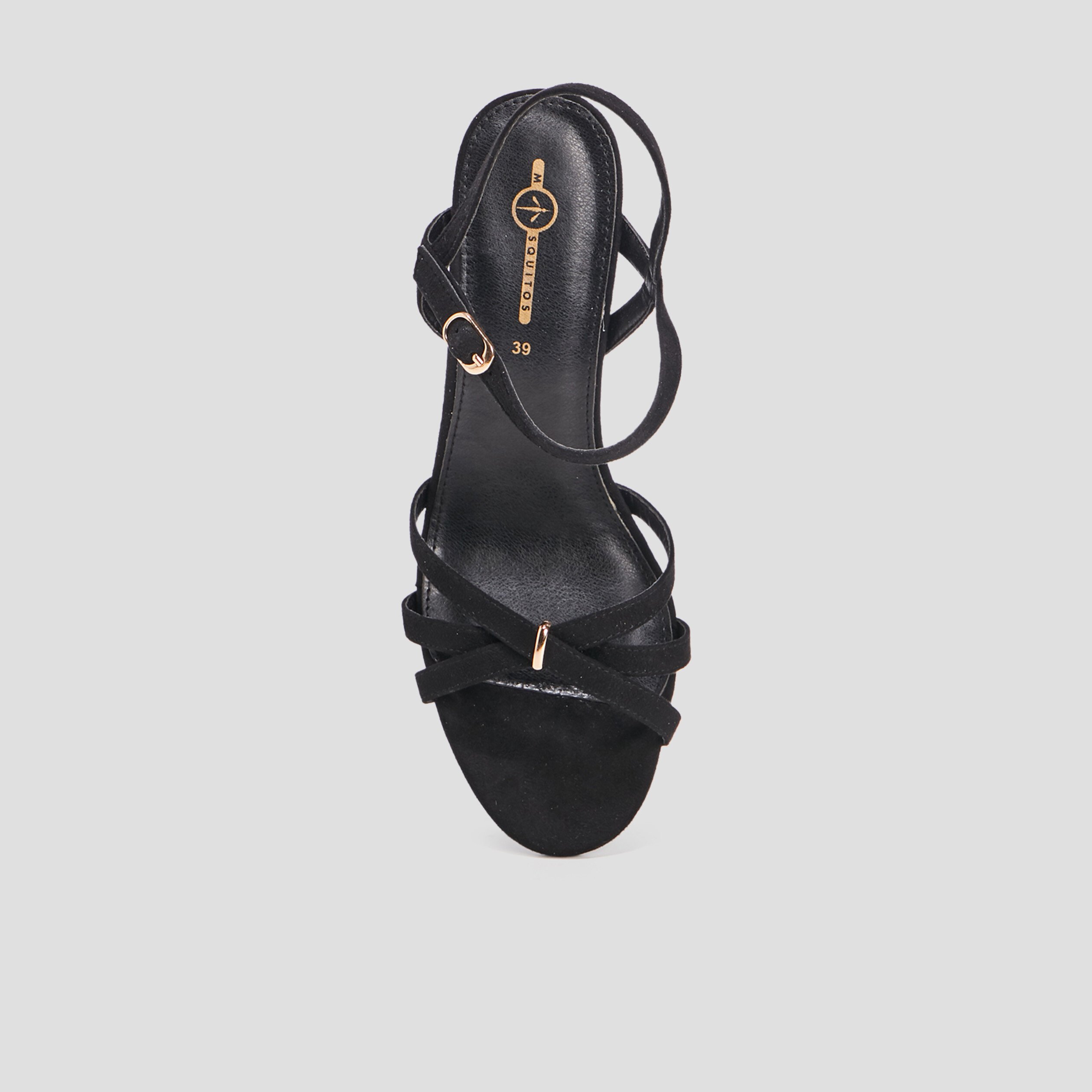Sandales talons Mosquitos noir femme