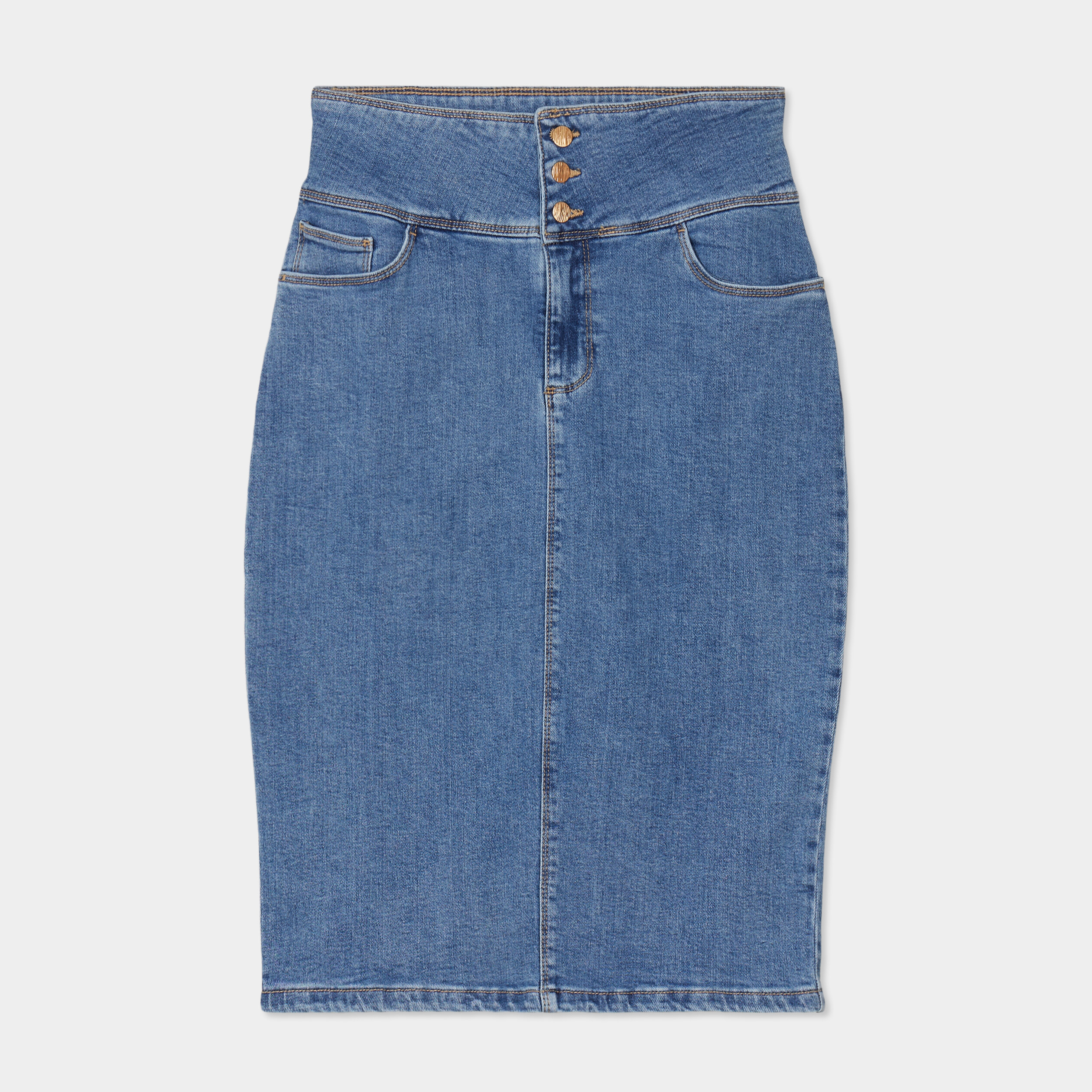 Jupe en jean longueur genou outlet