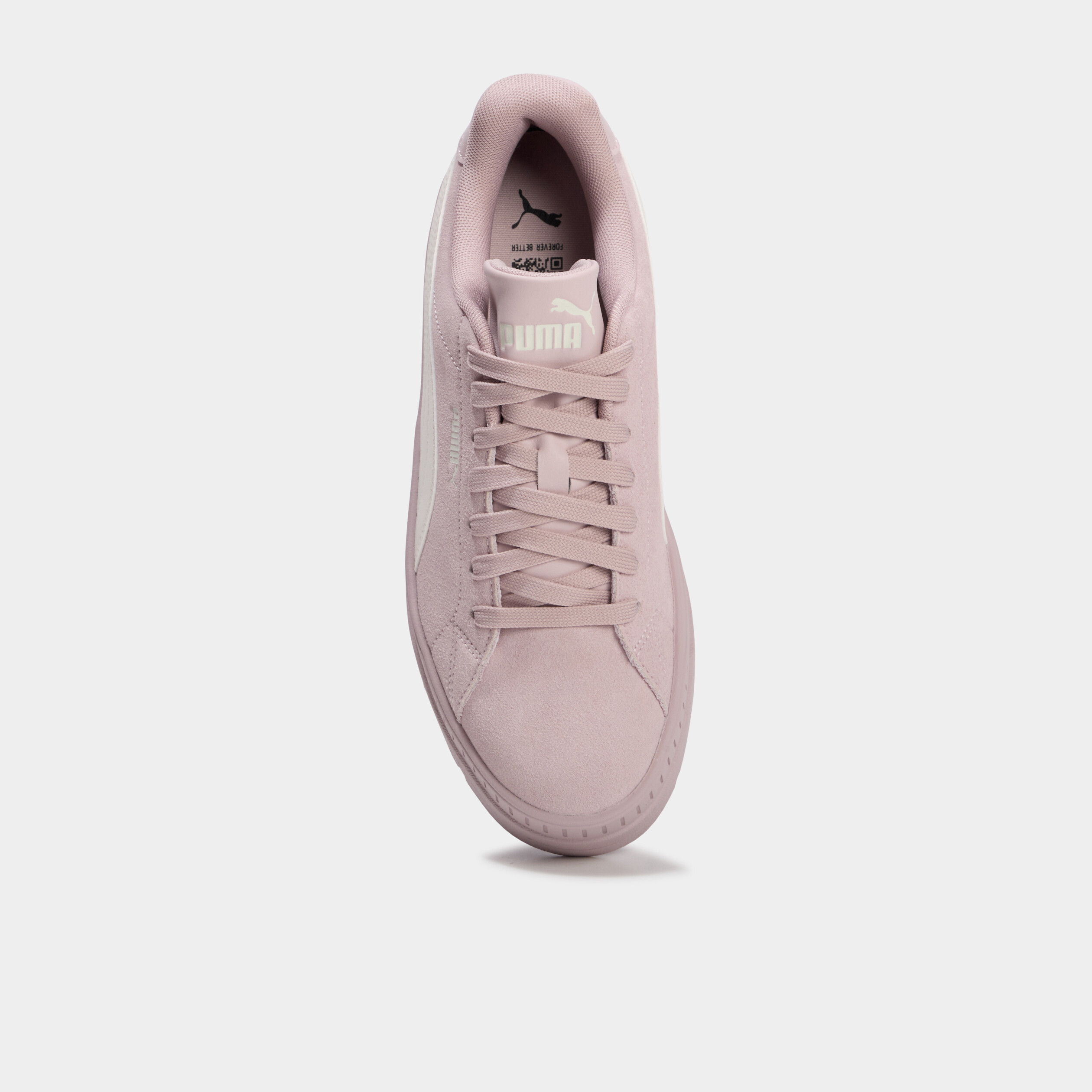 Baskets &agrave; lacets Puma Karmen SD rose poudr&eacute;e femme