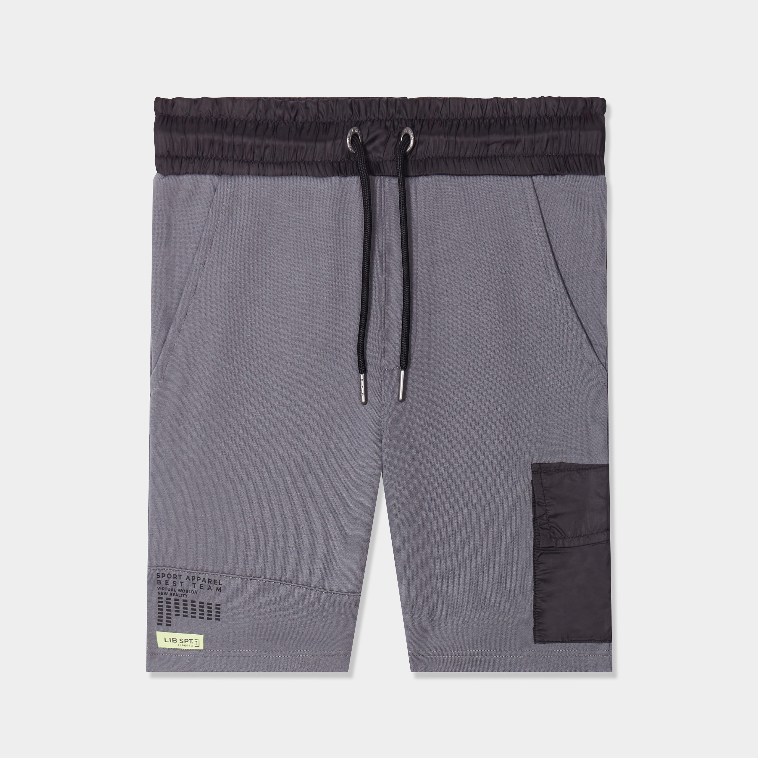 short jogging droit liberto gris garcon Short jogging droit Liberto gris garçon