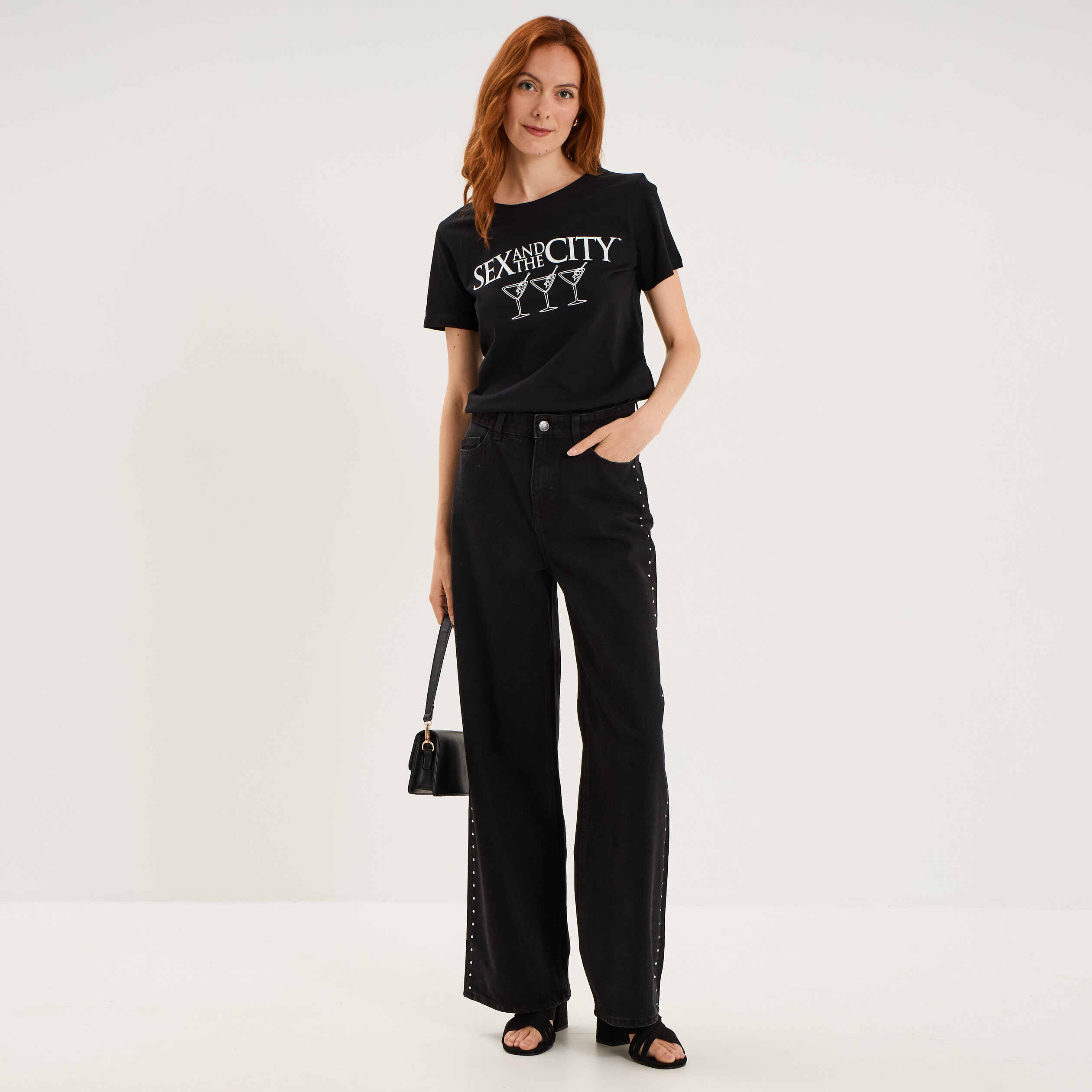 T-shirt coton Sex and the City noir femme