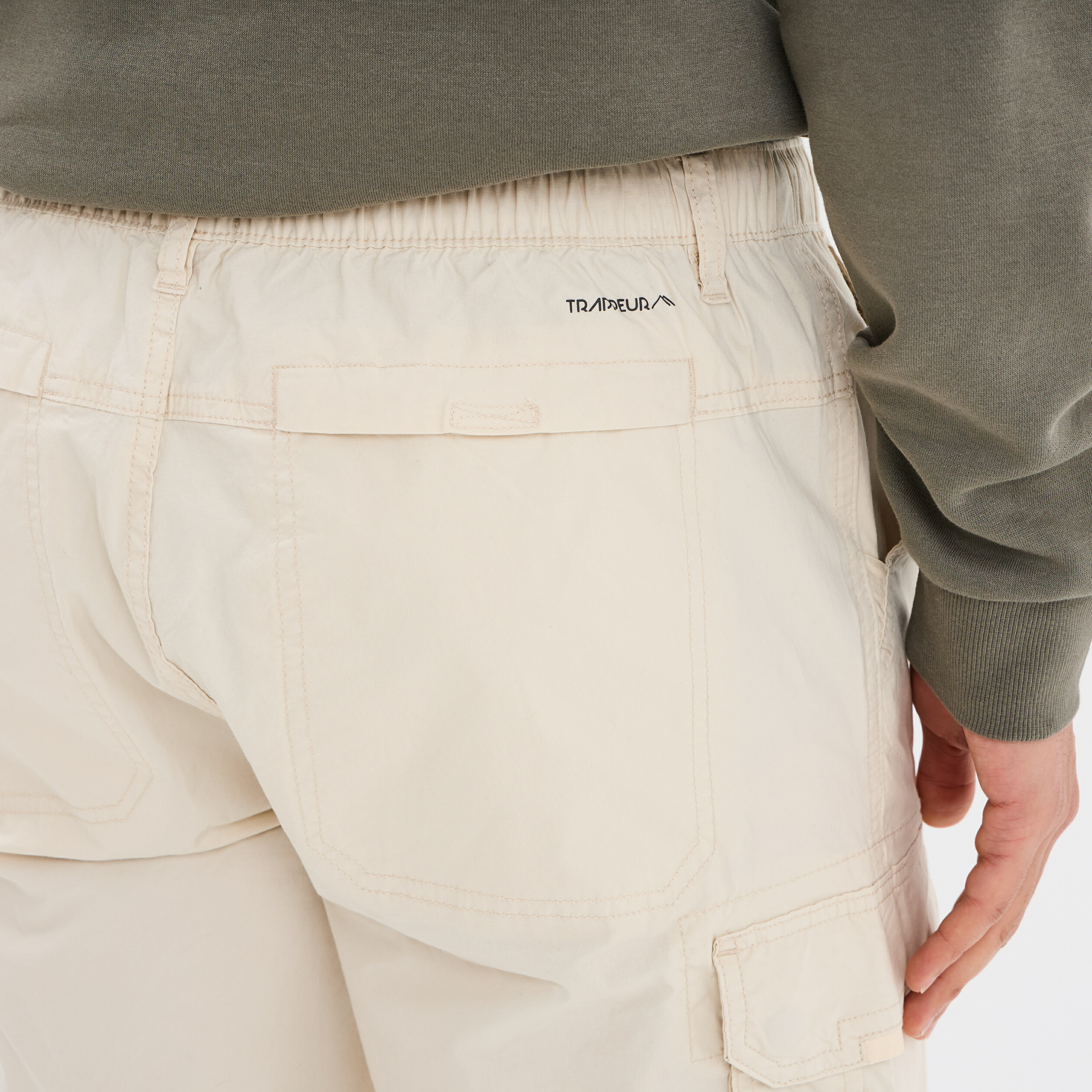 pantalon cargo slim coton beige homme Pantalon cargo slim coton beige homme