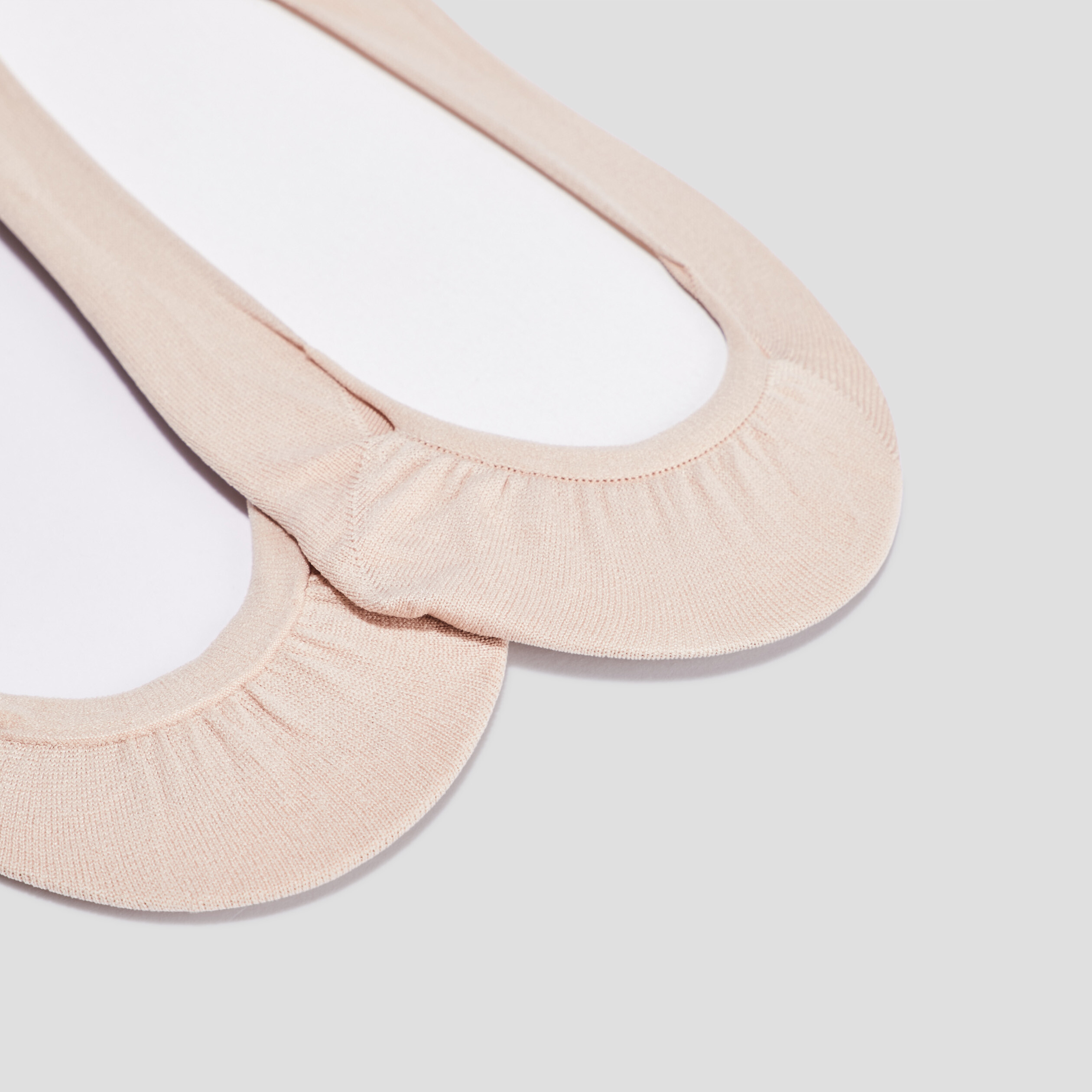 Lot de 2 chaussettes invisibles beige femme