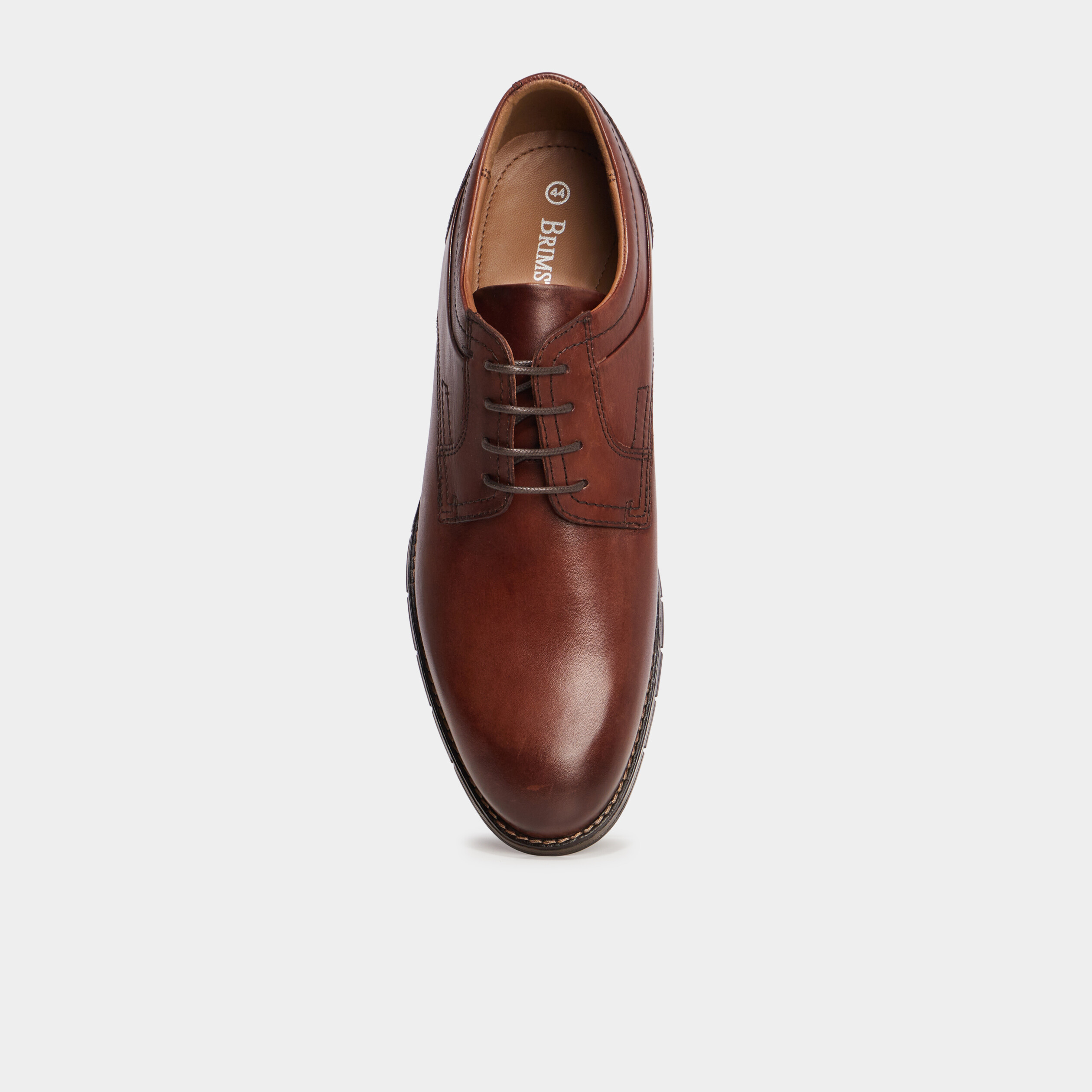 derbies en cuir avec lacets marron fonce homme Derbies en cuir avec lacets marron foncé homme