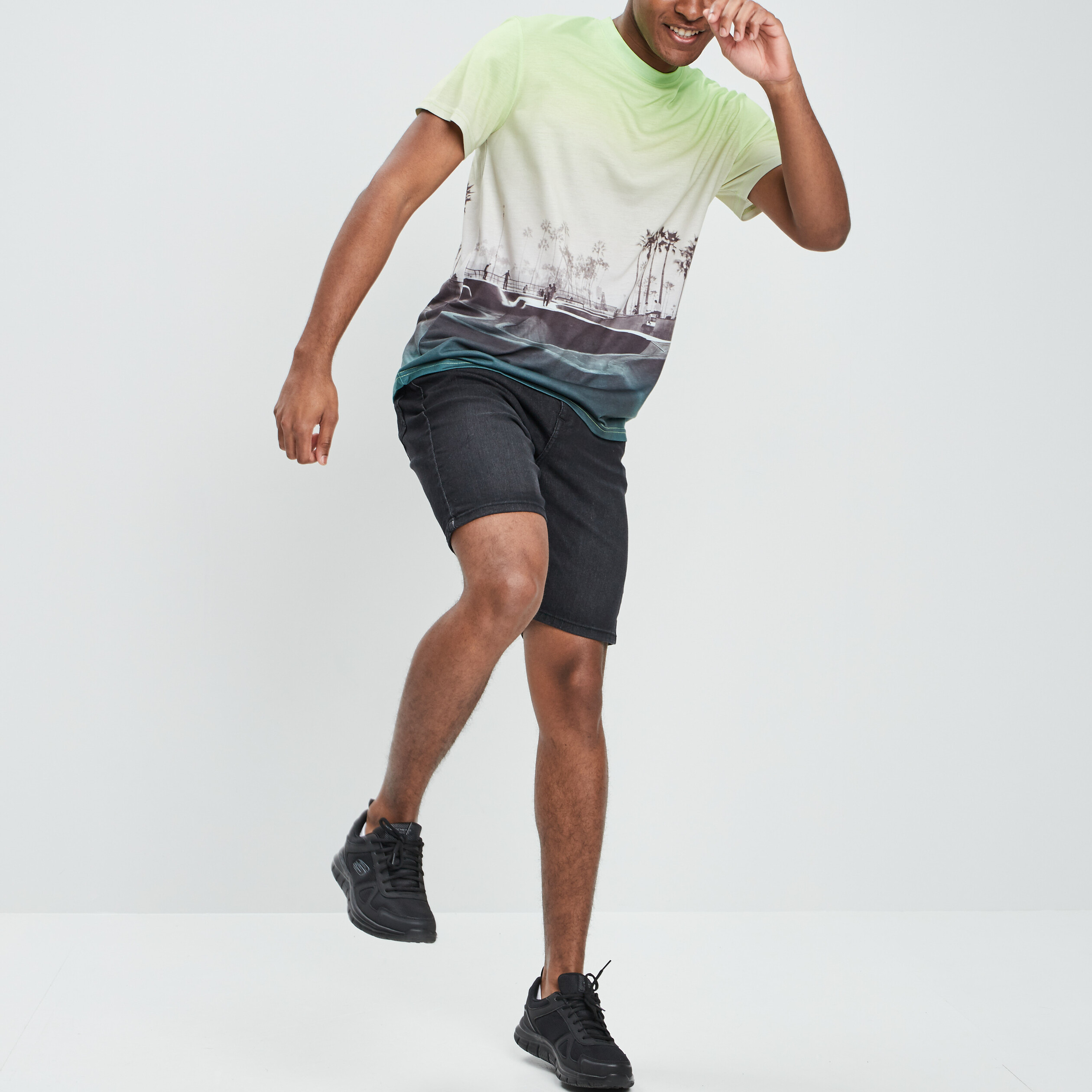 T-shirt manches courtes bleu homme