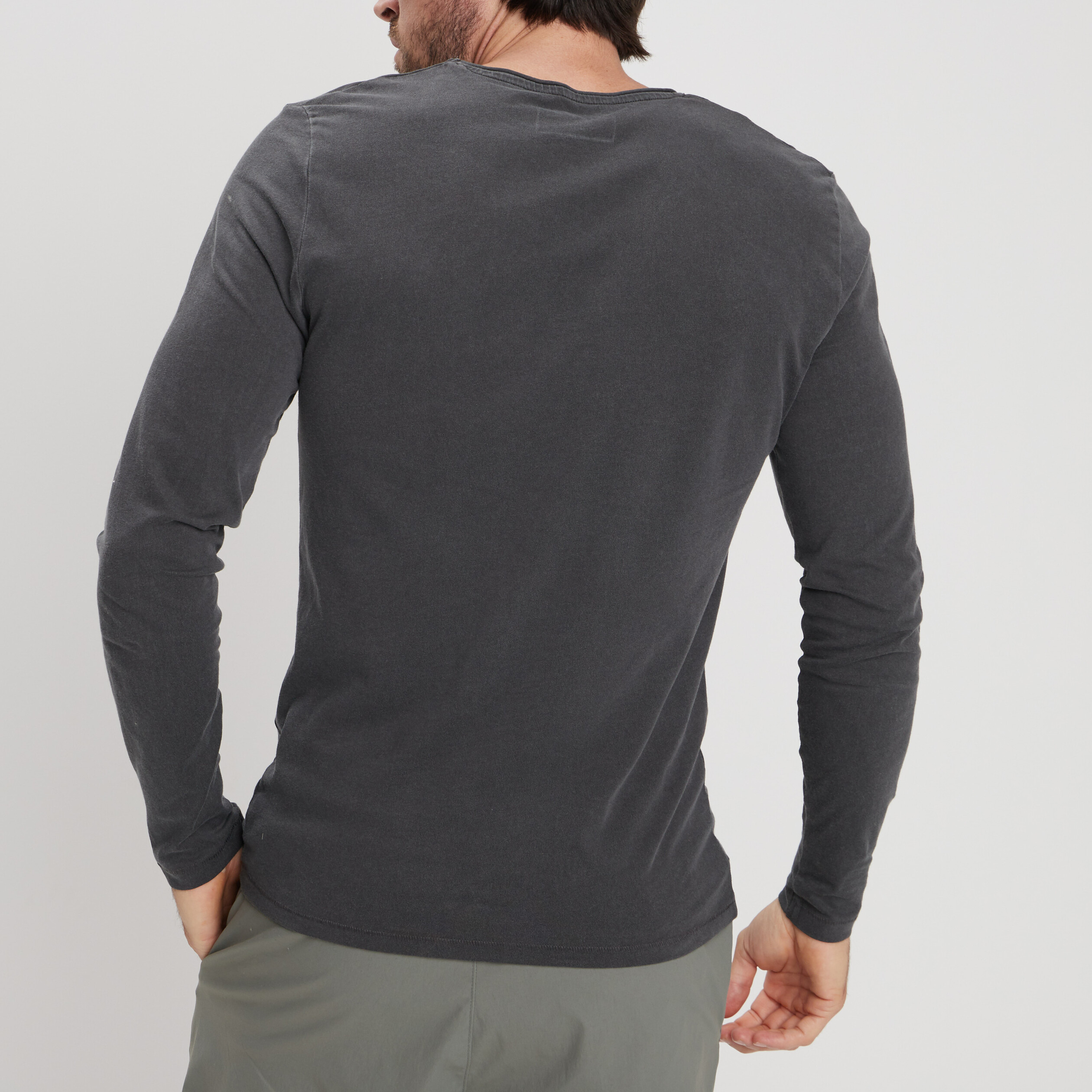 t shirt manches longues liberto gris fonce homme T-shirt manches longues Liberto gris foncé homme