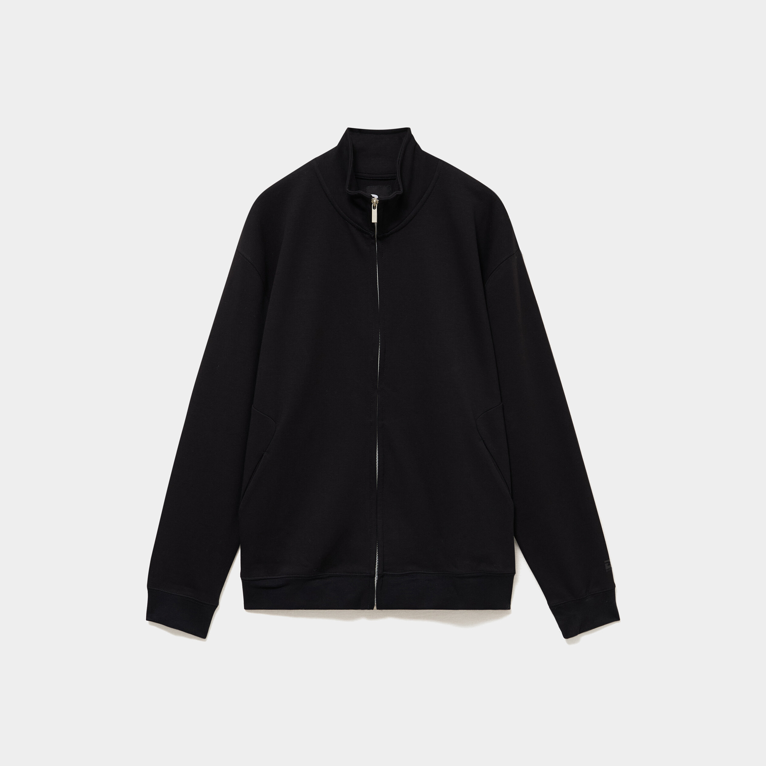 Gilet zipp&eacute; col montant noir homme