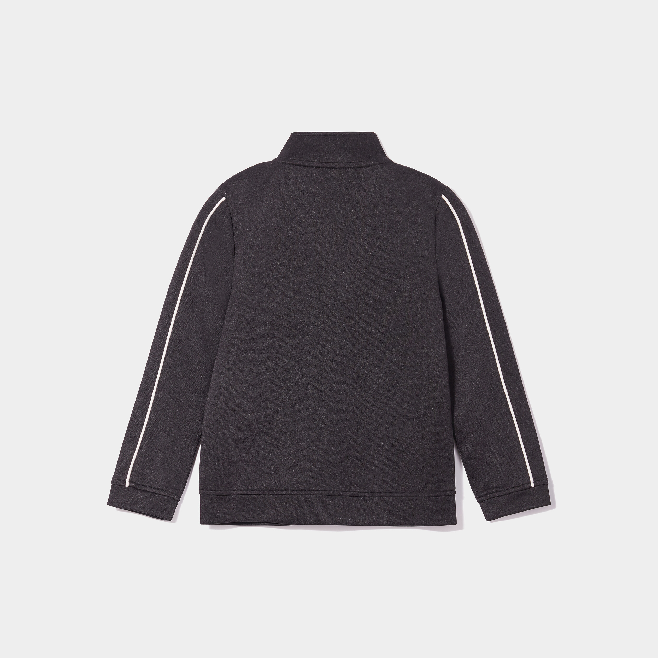 sweat zippe col montant noir garcon Sweat zippé col montant noir garçon