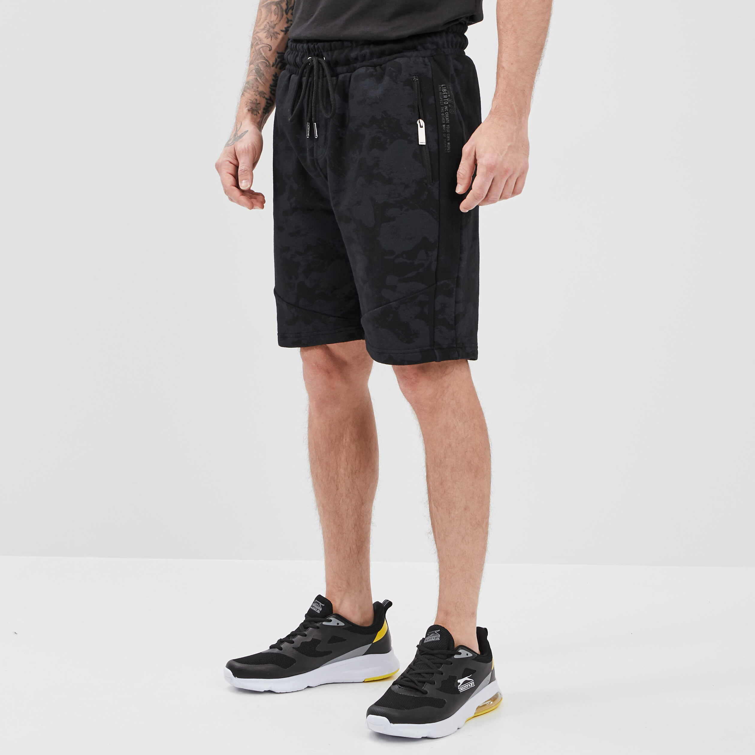 Short jogging droit à coulisse noir homme