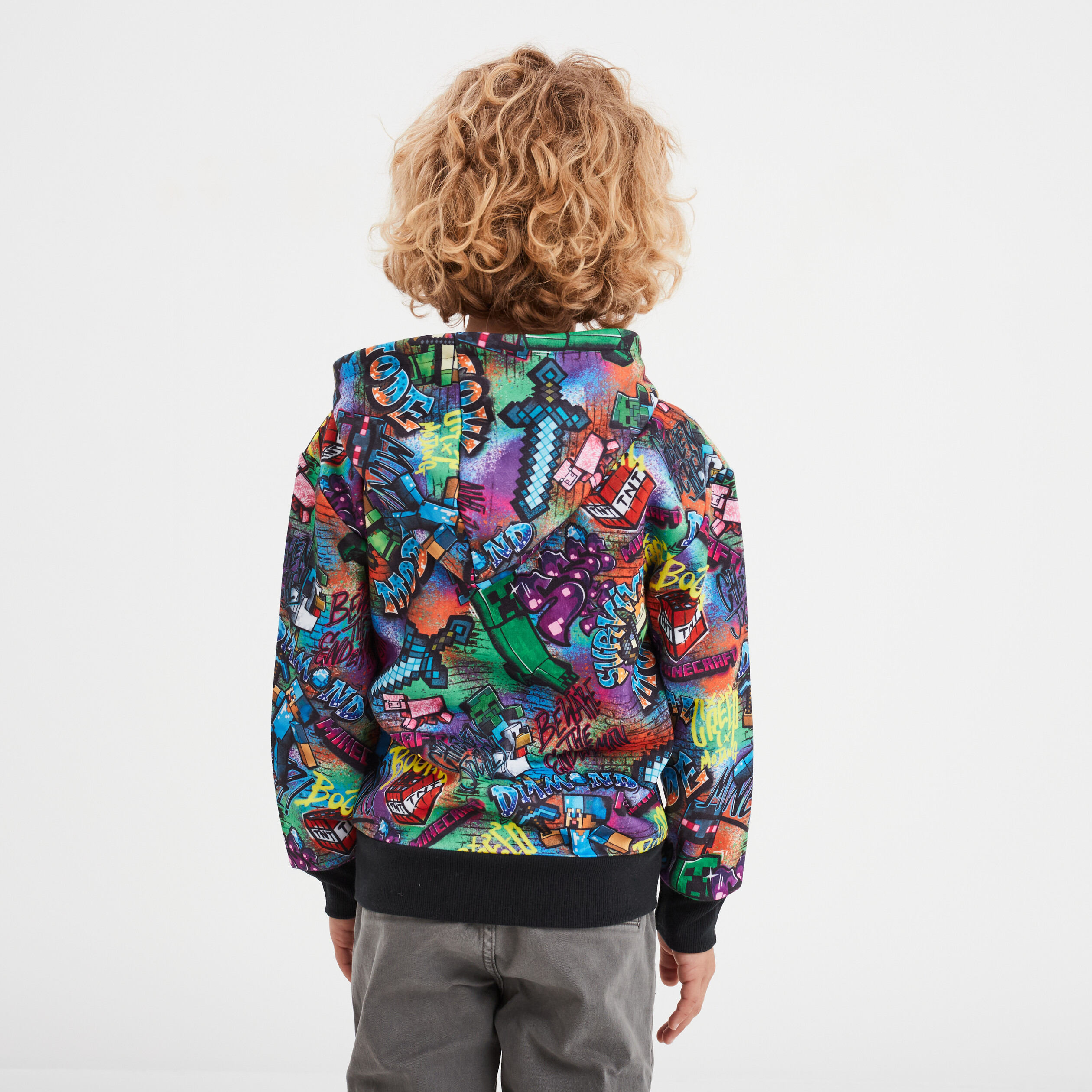 sweat a capuche hoodie minecraft multicolore garcon Sweat à capuche hoodie Minecraft multicolore garçon