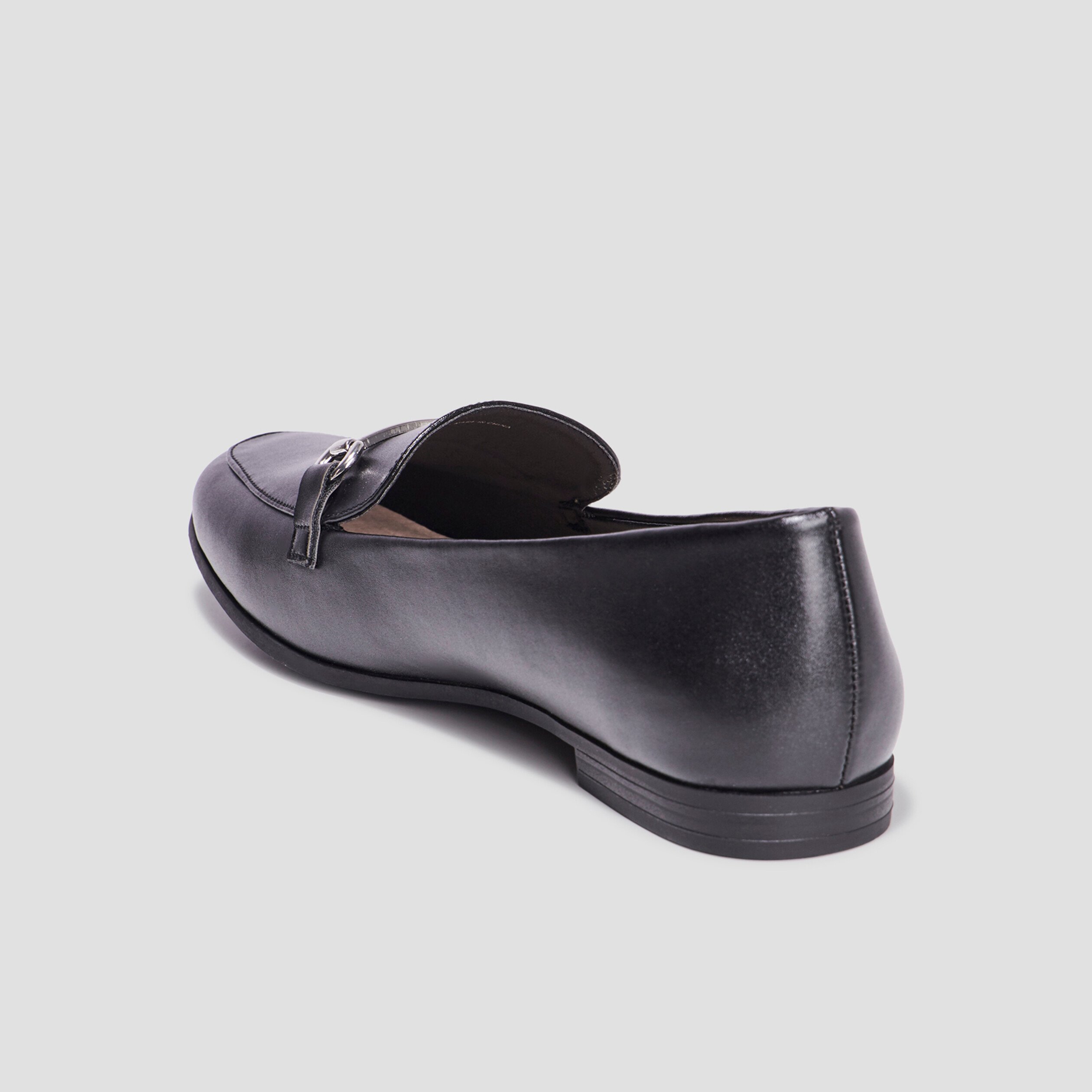 mocassins plats avec boucles noir femme Mocassins plats avec boucles noir femme