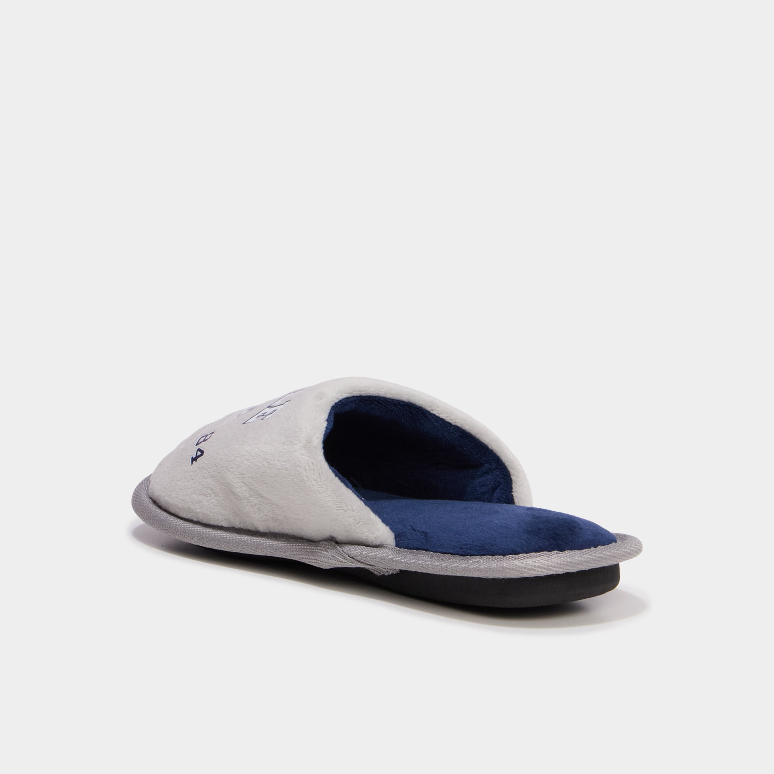 Chaussons mules effet velours gris clair gar&ccedil;on