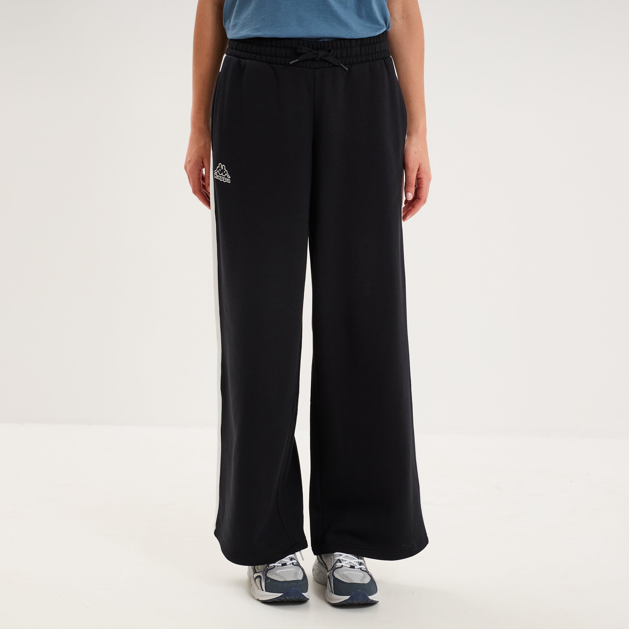 Pantalon de jogging molletonn&eacute; Kappa noir femme