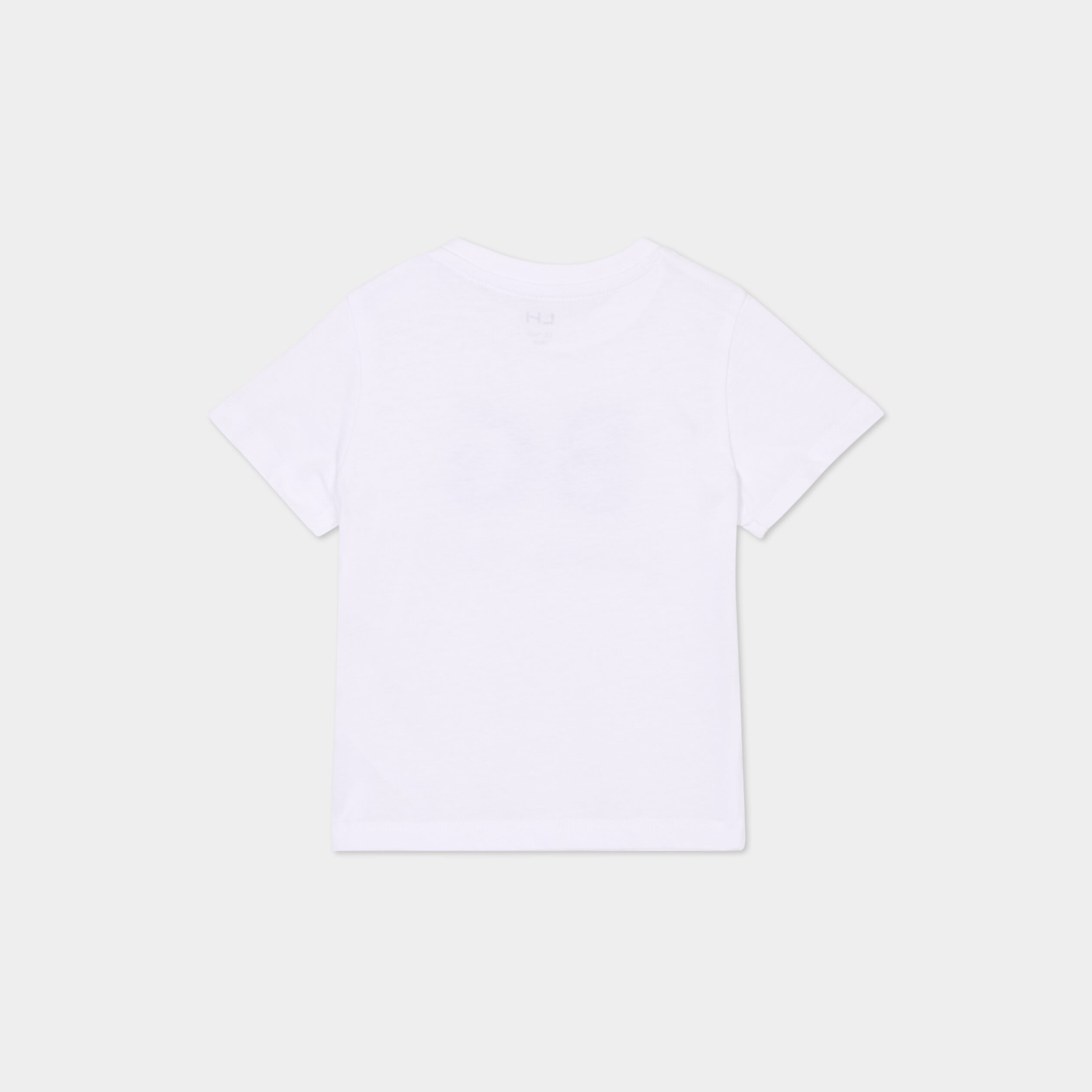 T-shirt col rond manches courtes coton blanc b&eacute;b&eacute; gar&ccedil;on