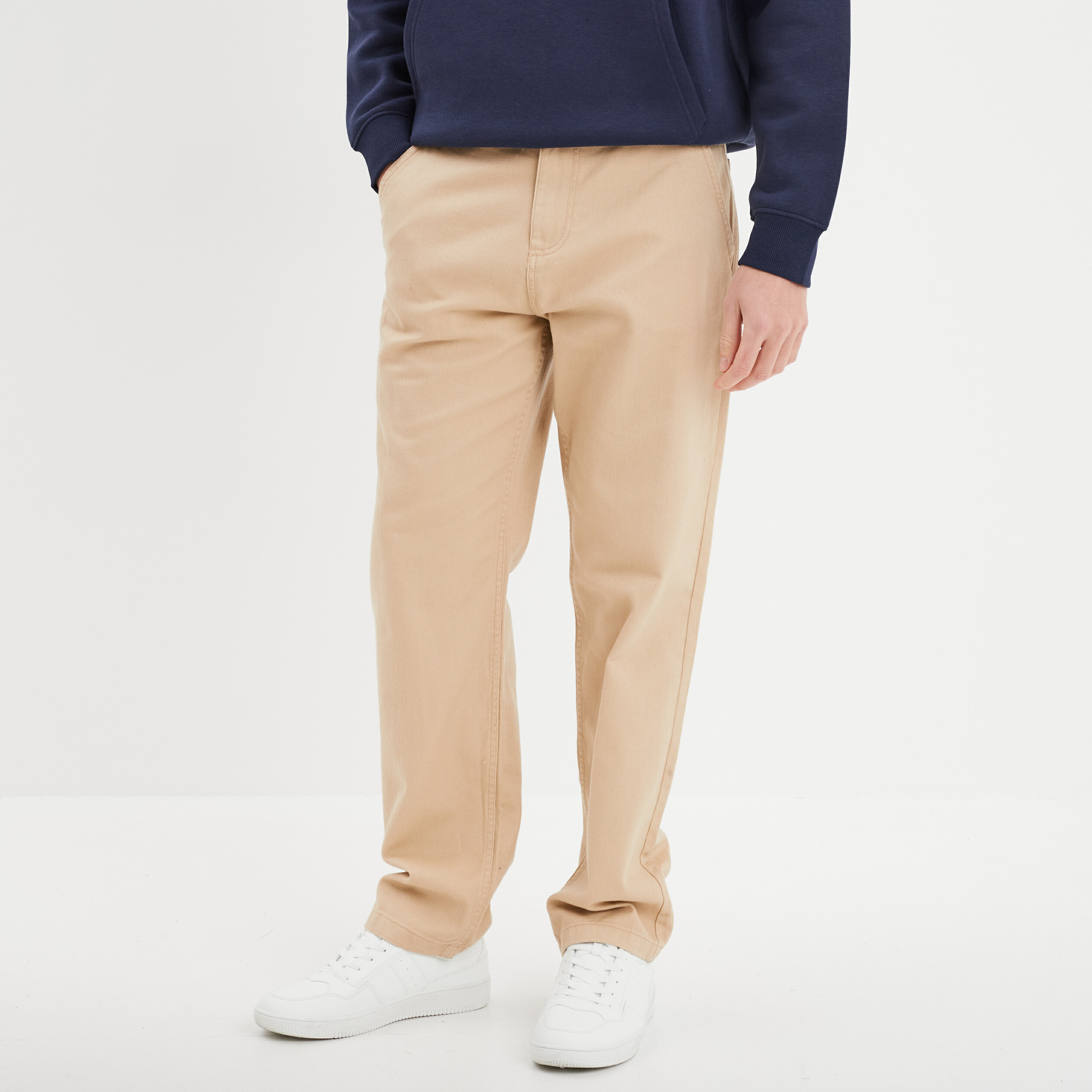 Pantalon droit beige homme deals
