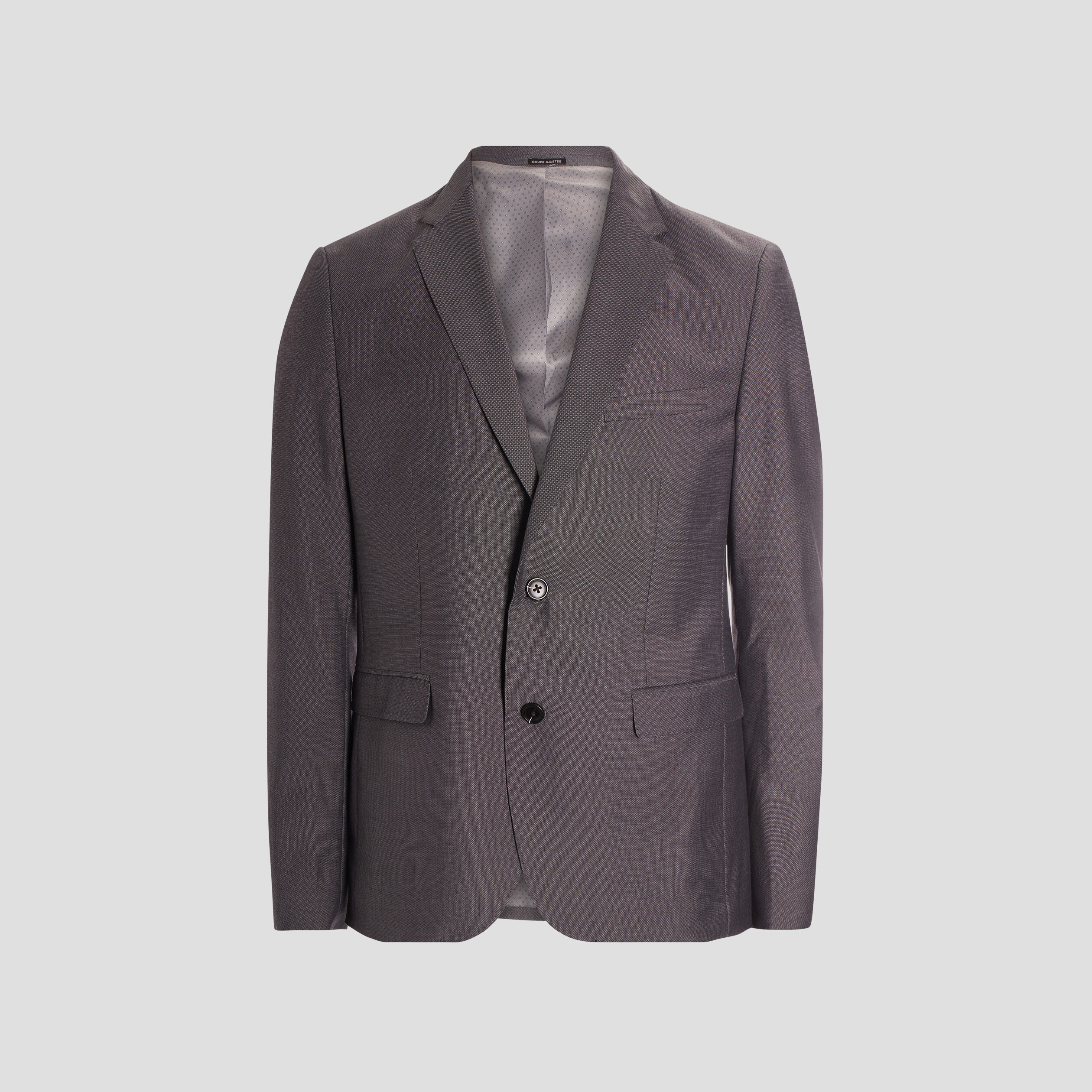 Veste ajustée boutonnée gris clair homme