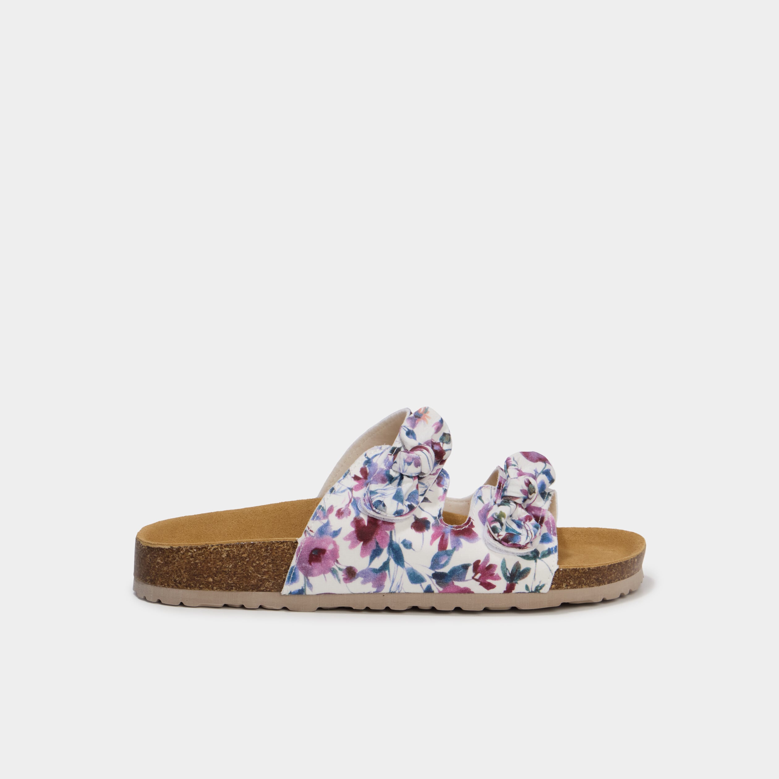 Mules brides &agrave; scratchs violet femme