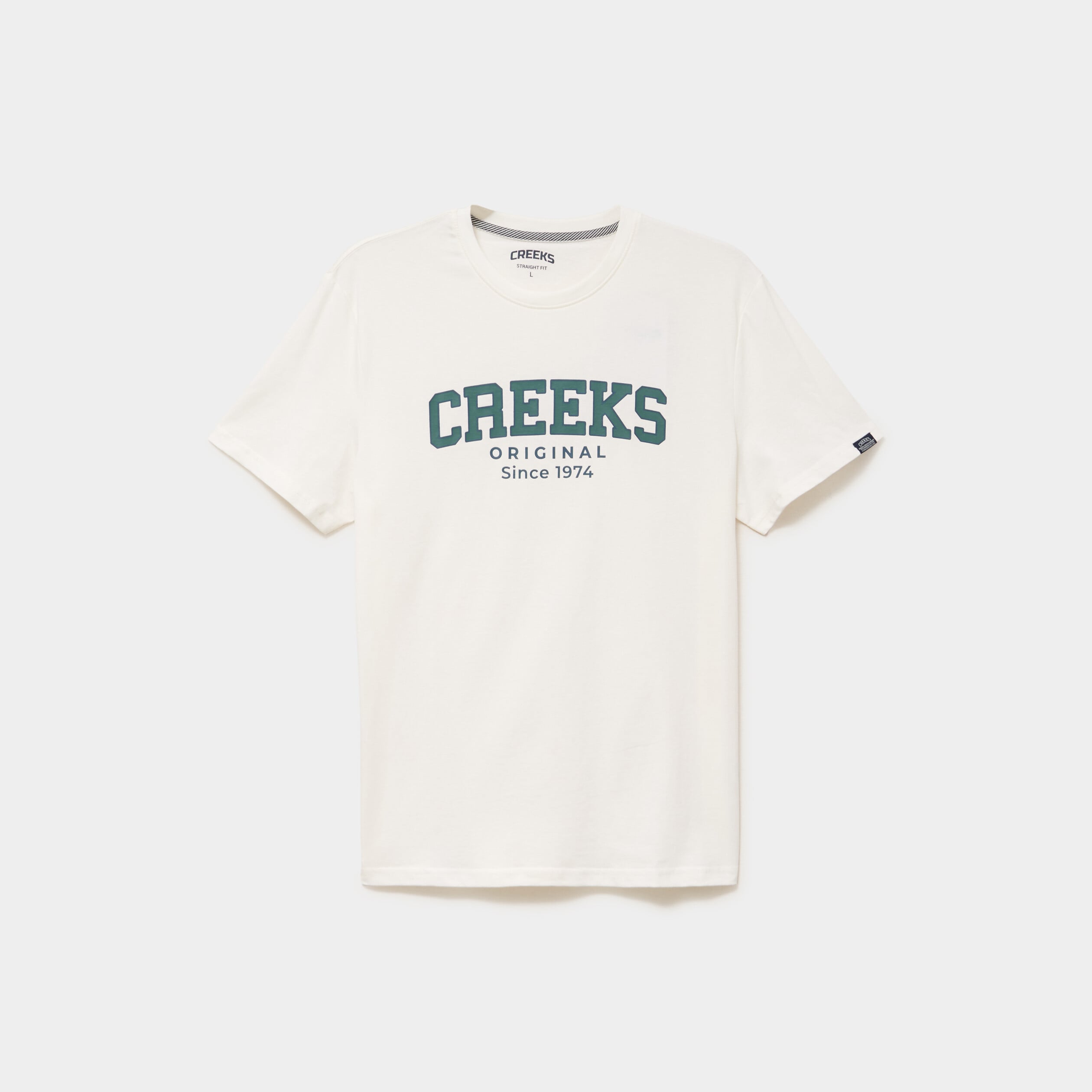 T-shirt droit manches courtes coton blanc homme