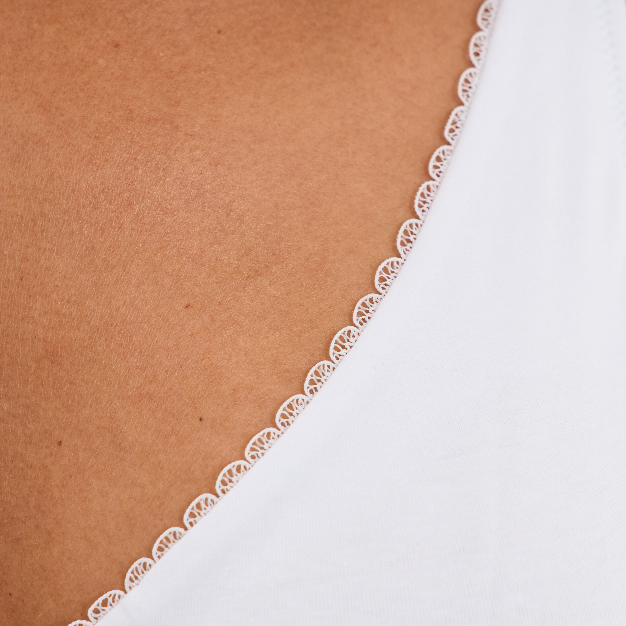 Soutien-gorge foulard coton majoritaire blanc femme
