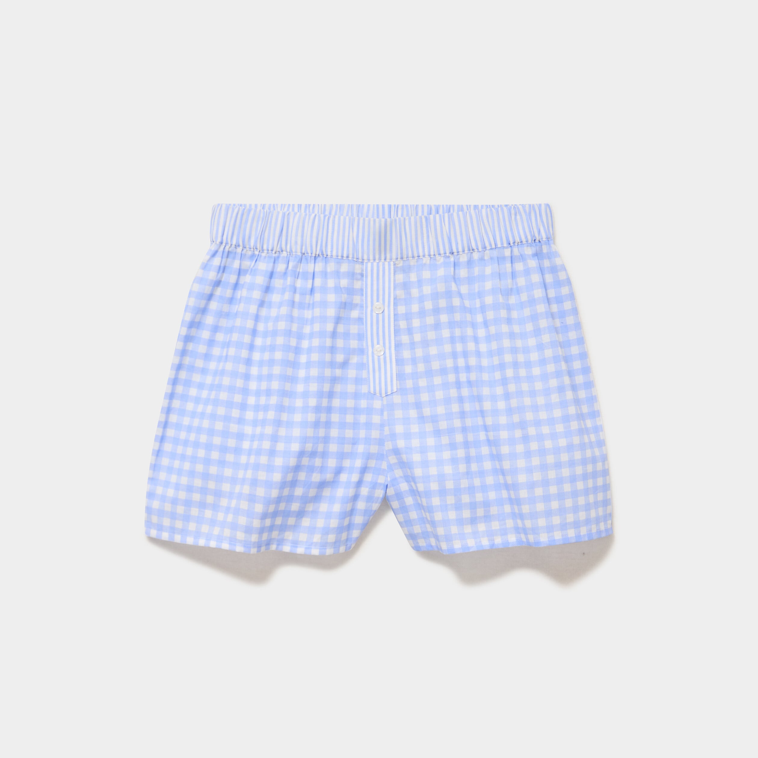 Short de pyjama taille &eacute;lastiqu&eacute;e coton blanc femme