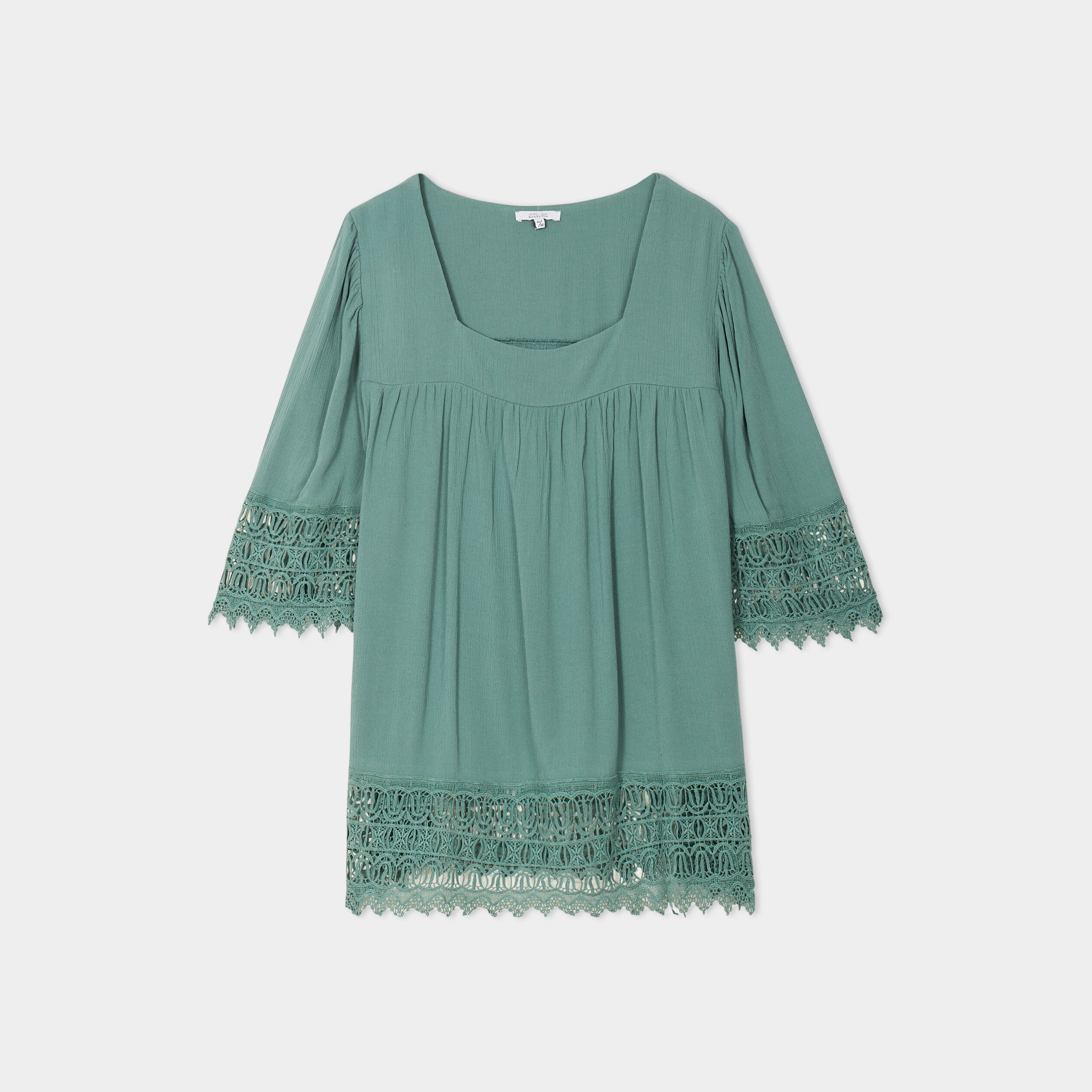 blouse manches courtes vert fonce femmegt Blouse manches courtes vert foncé femme grande taille