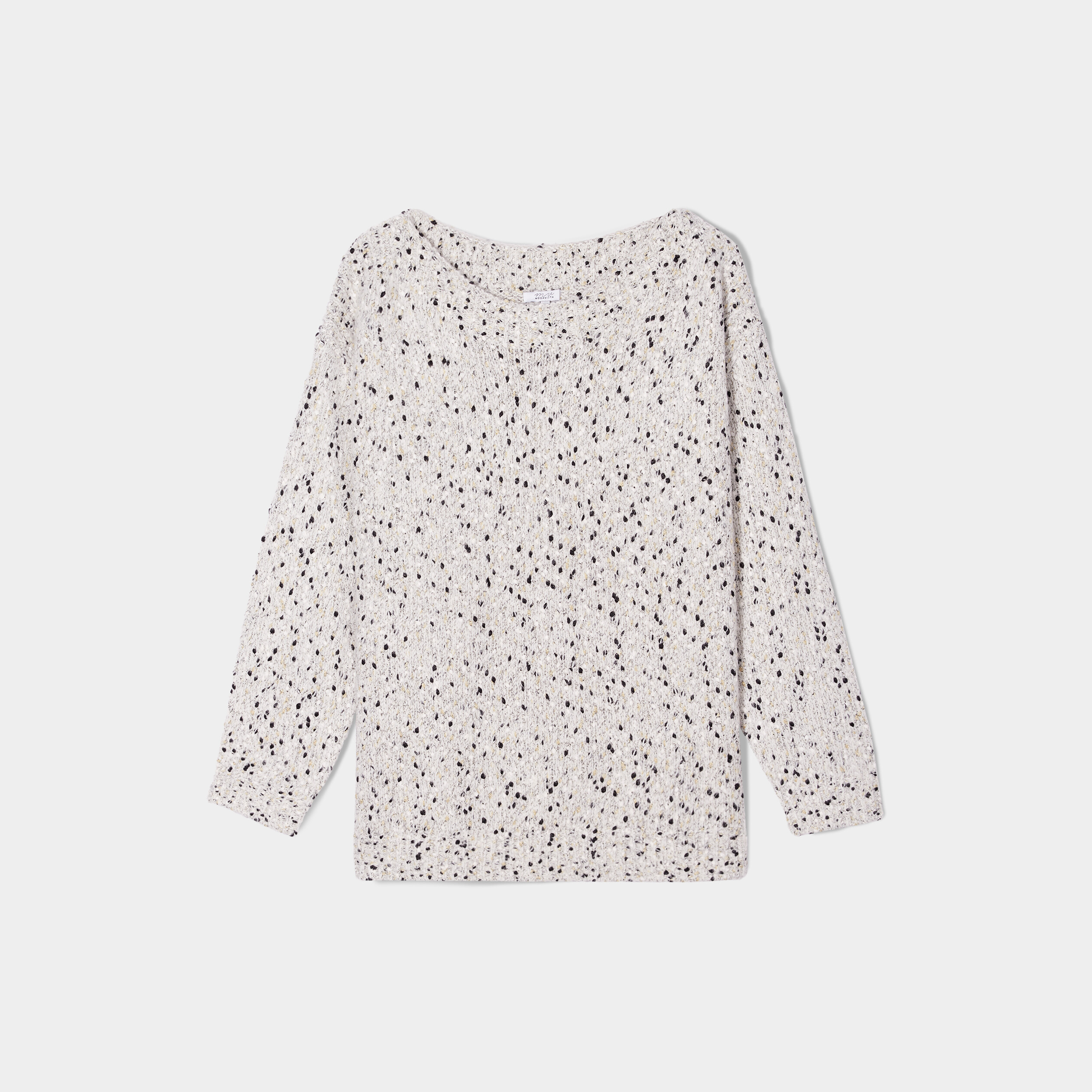 Pull col rond bateau blanc femme grande taille