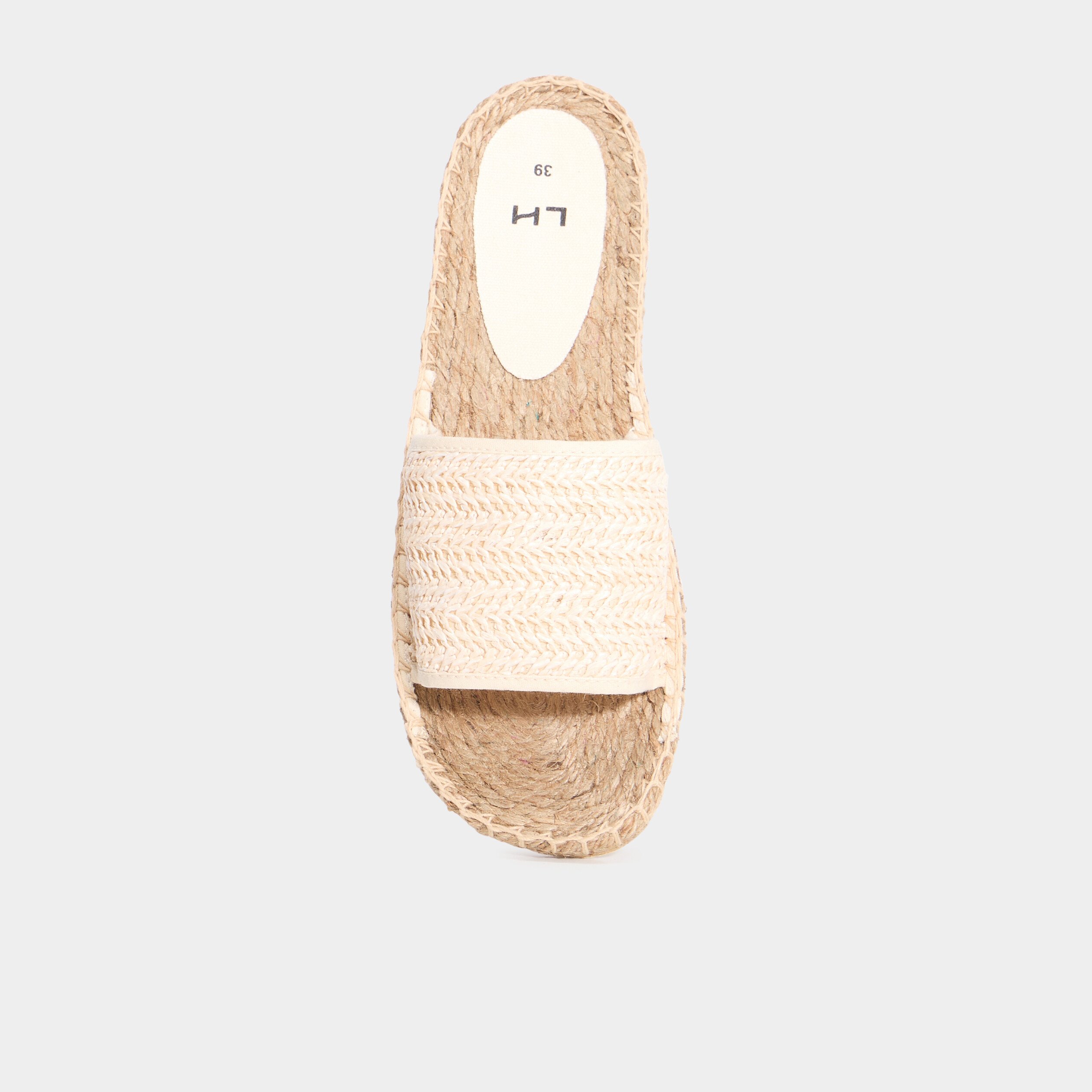 mules semelles cordes multicolore femme Mules semelles cordes multicolore femme