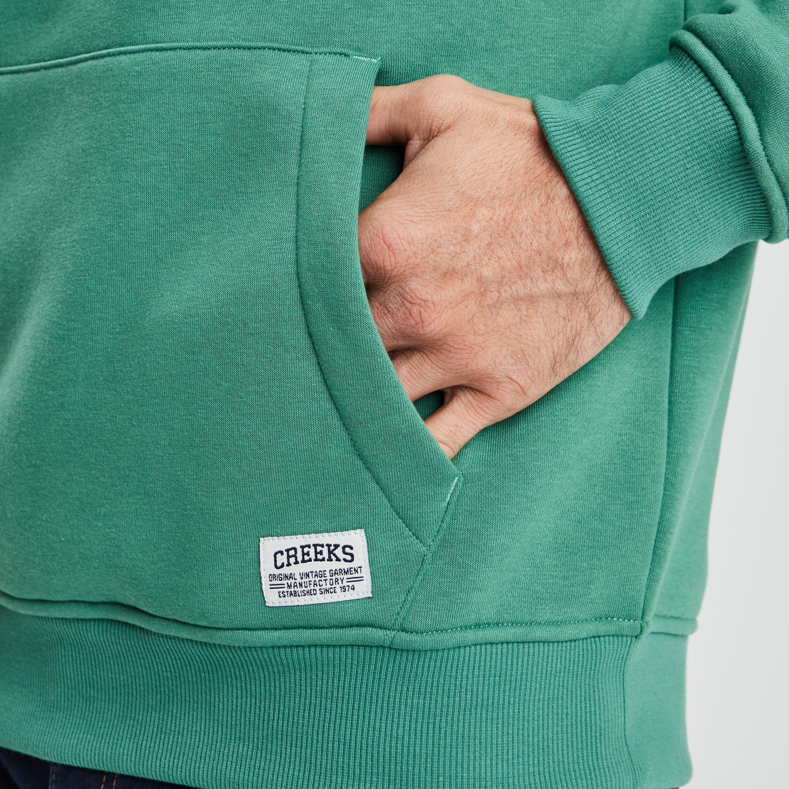 sweat a capuche hoodie creeks vert homme Sweat à capuche hoodie Creeks vert homme