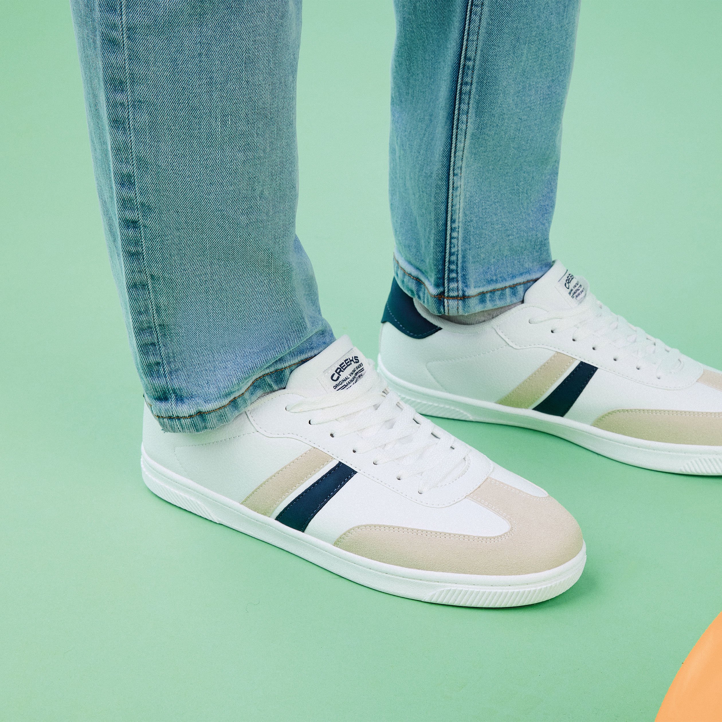 Tennis basses à lacets blanc homme | La Halle