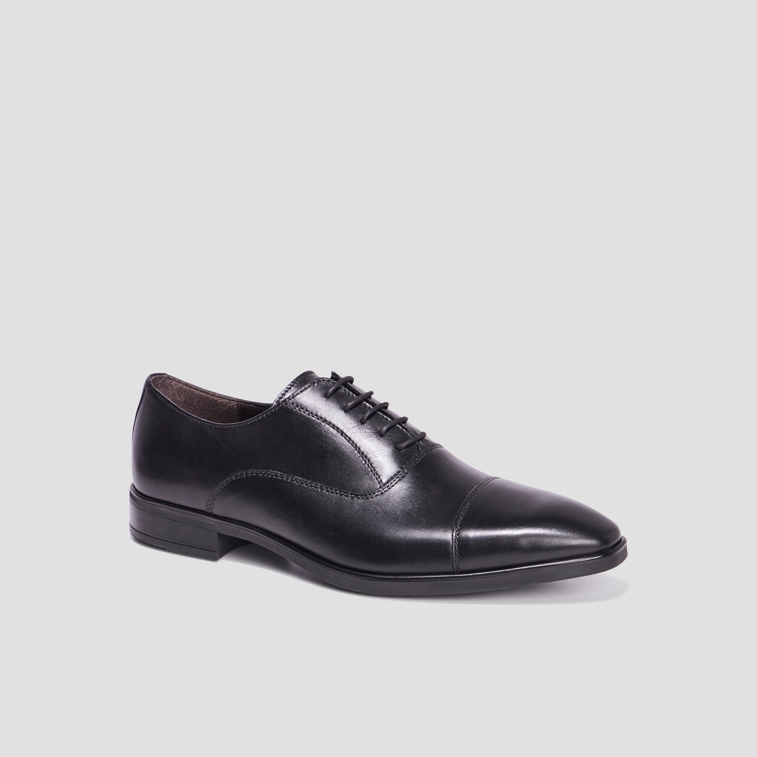 Derbies a lacets en cuir noir homme La Halle