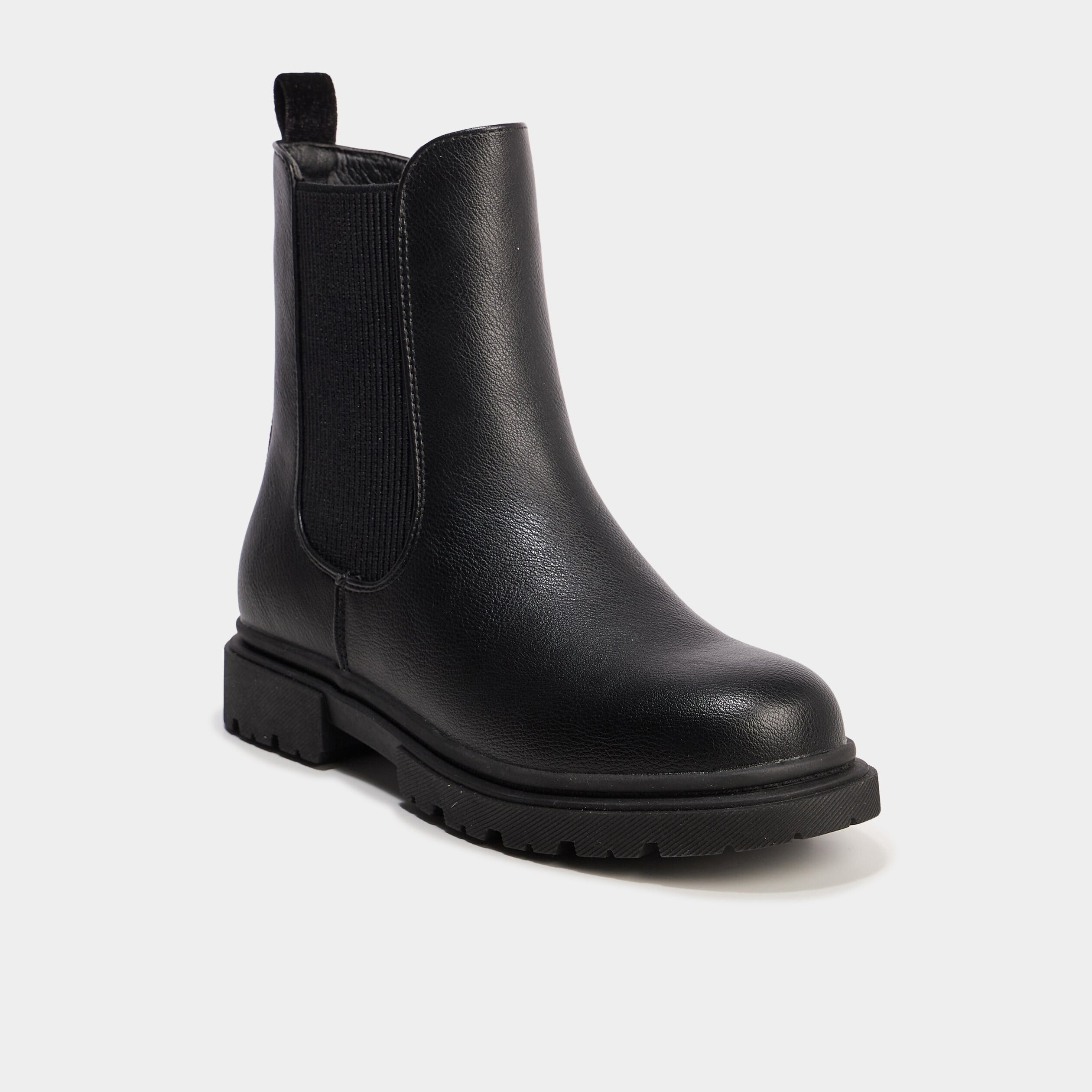 Boots crant&eacute;es noir fille