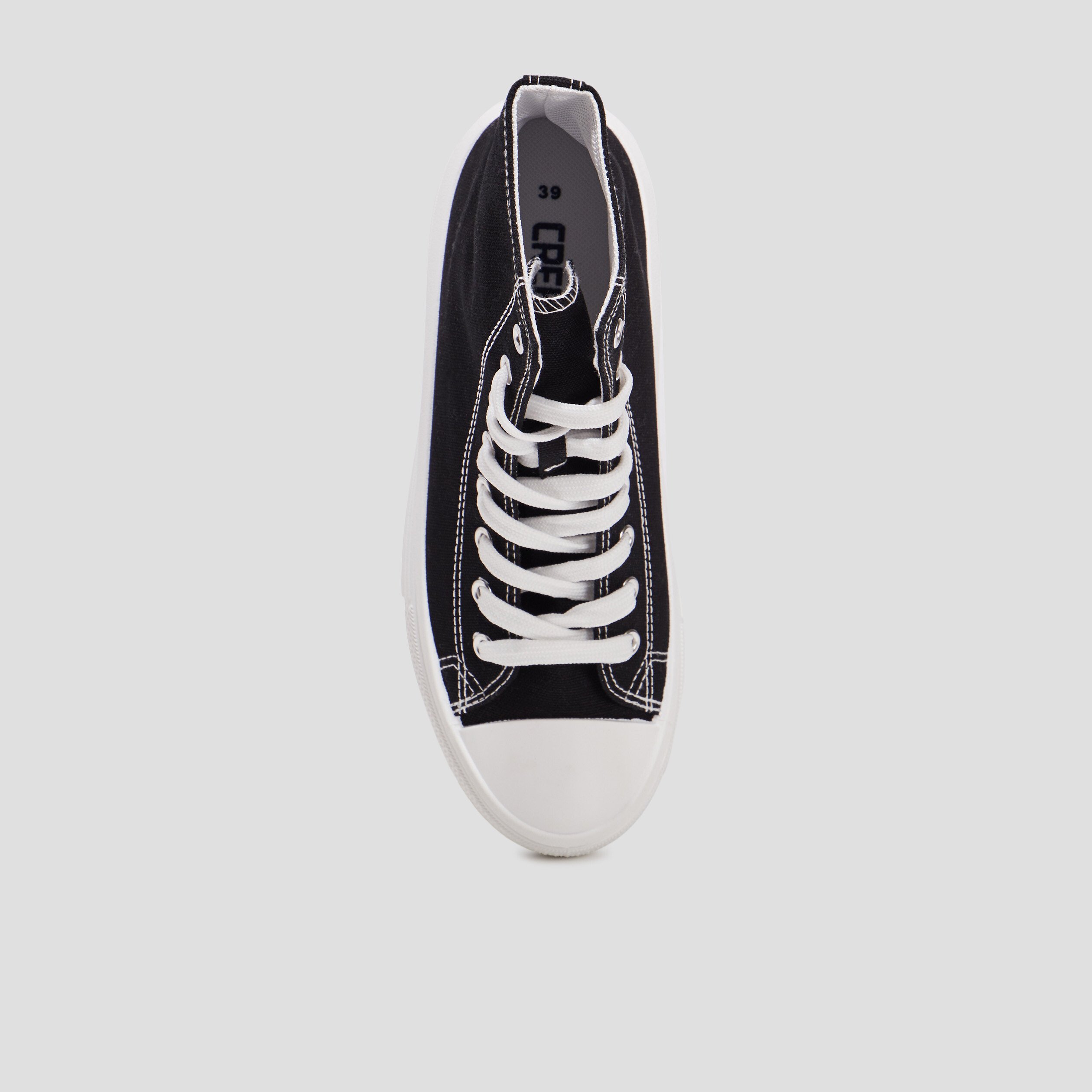 Baskets montantes en toile Creeks noir femme
