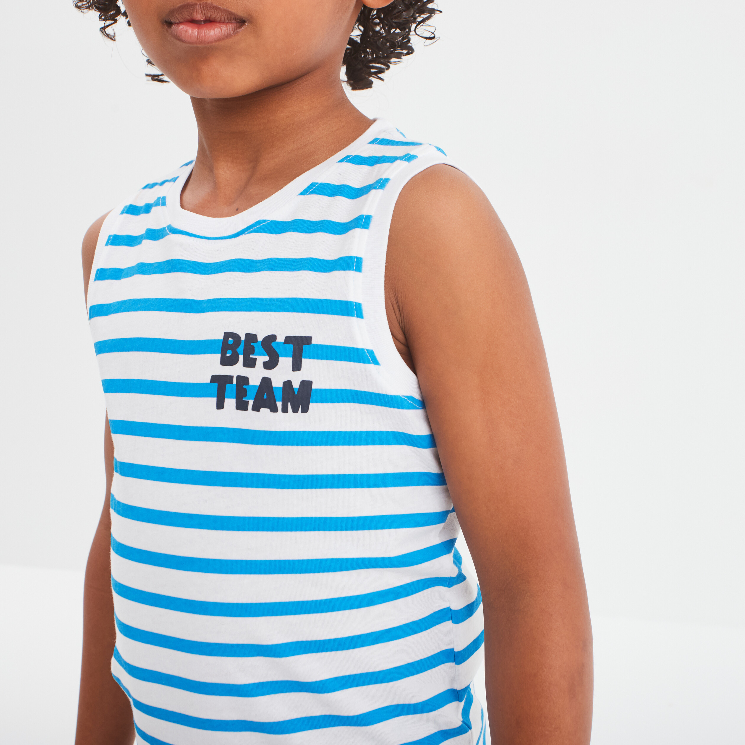 Ensemble 2 pièces short et débardeur bleu garçon
