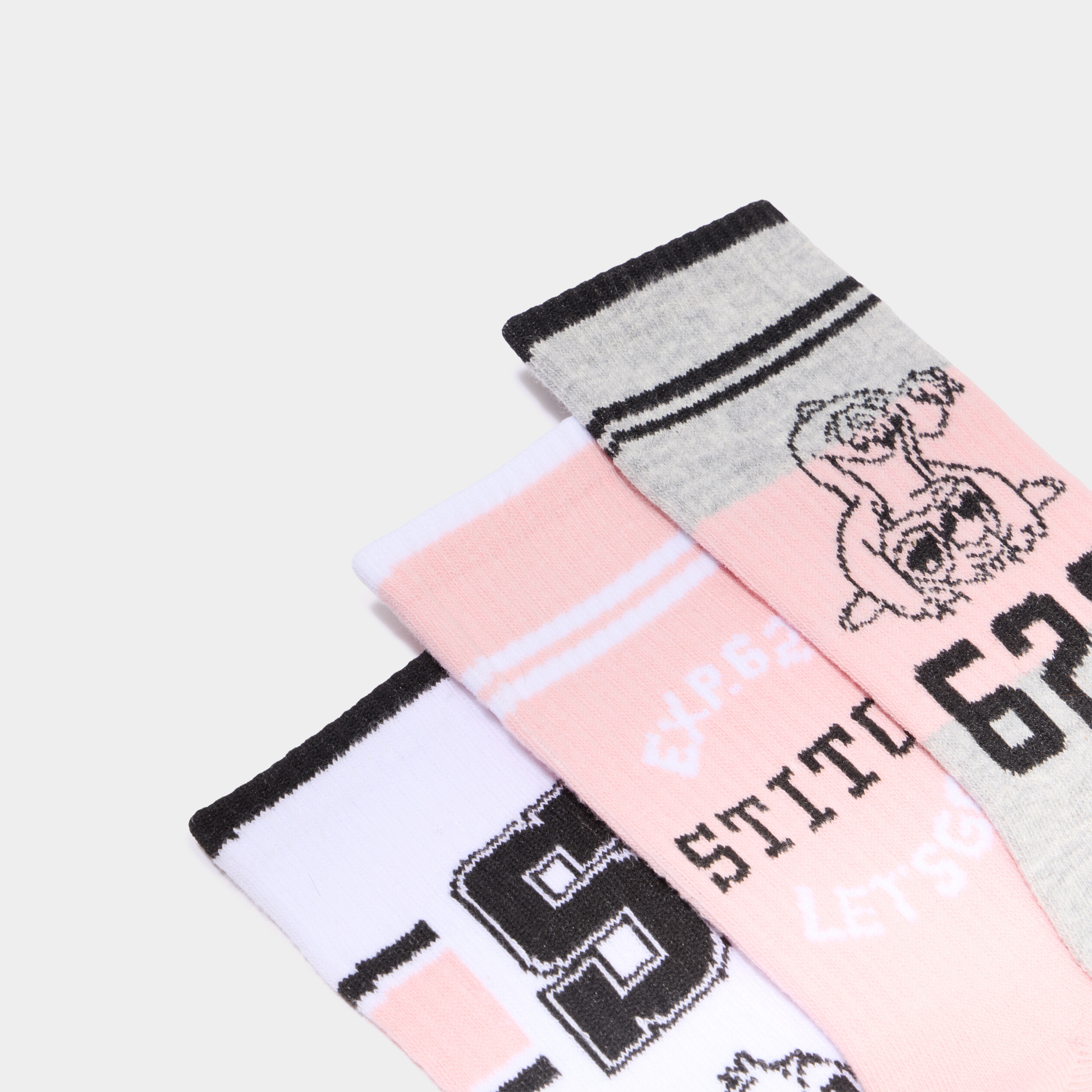 Lot 3 paires chaussettes Stitch multicolore femme