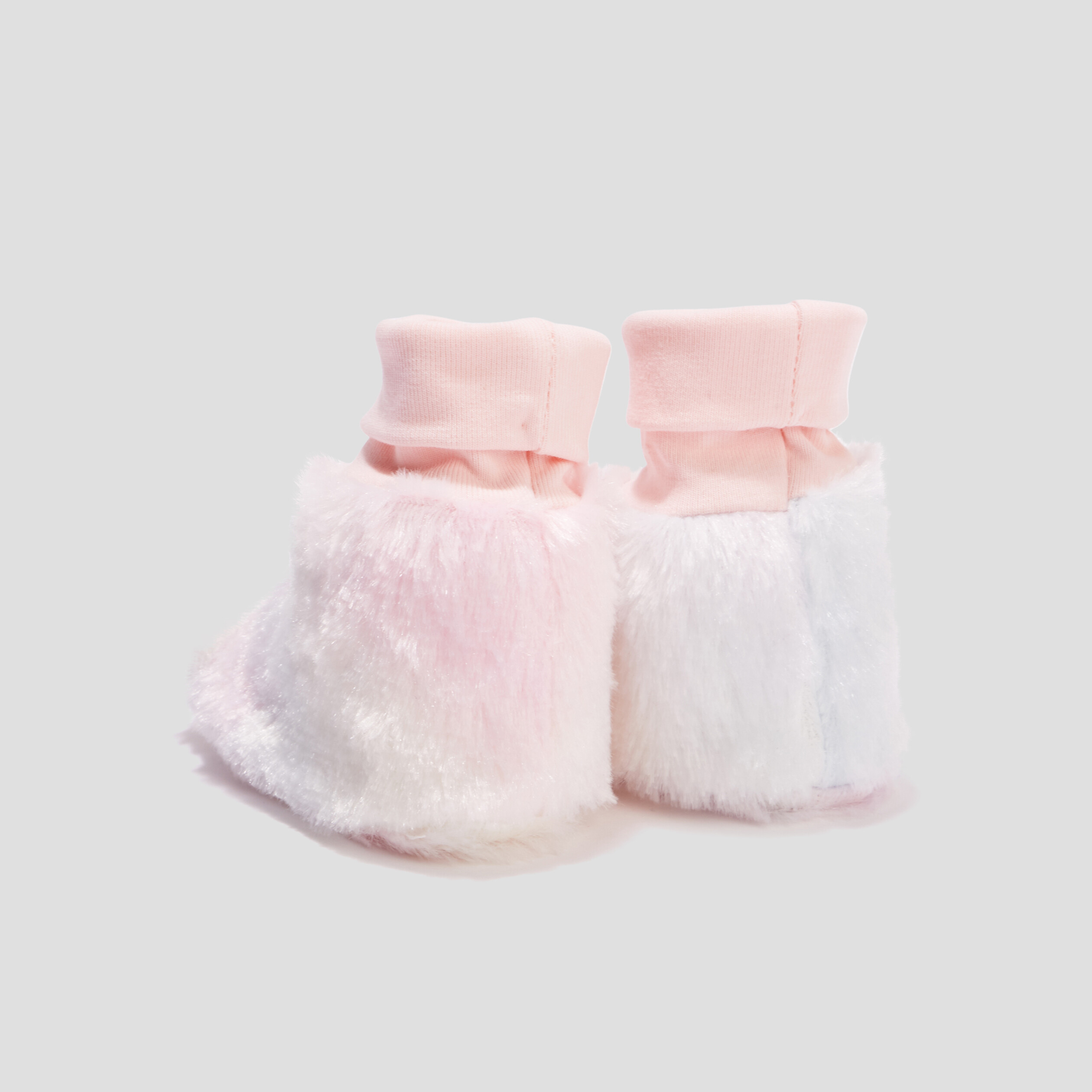 chaussettes dinterieur fourrure multicolore bebef Chaussettes d'intérieur fourrure multicolore bébé fille