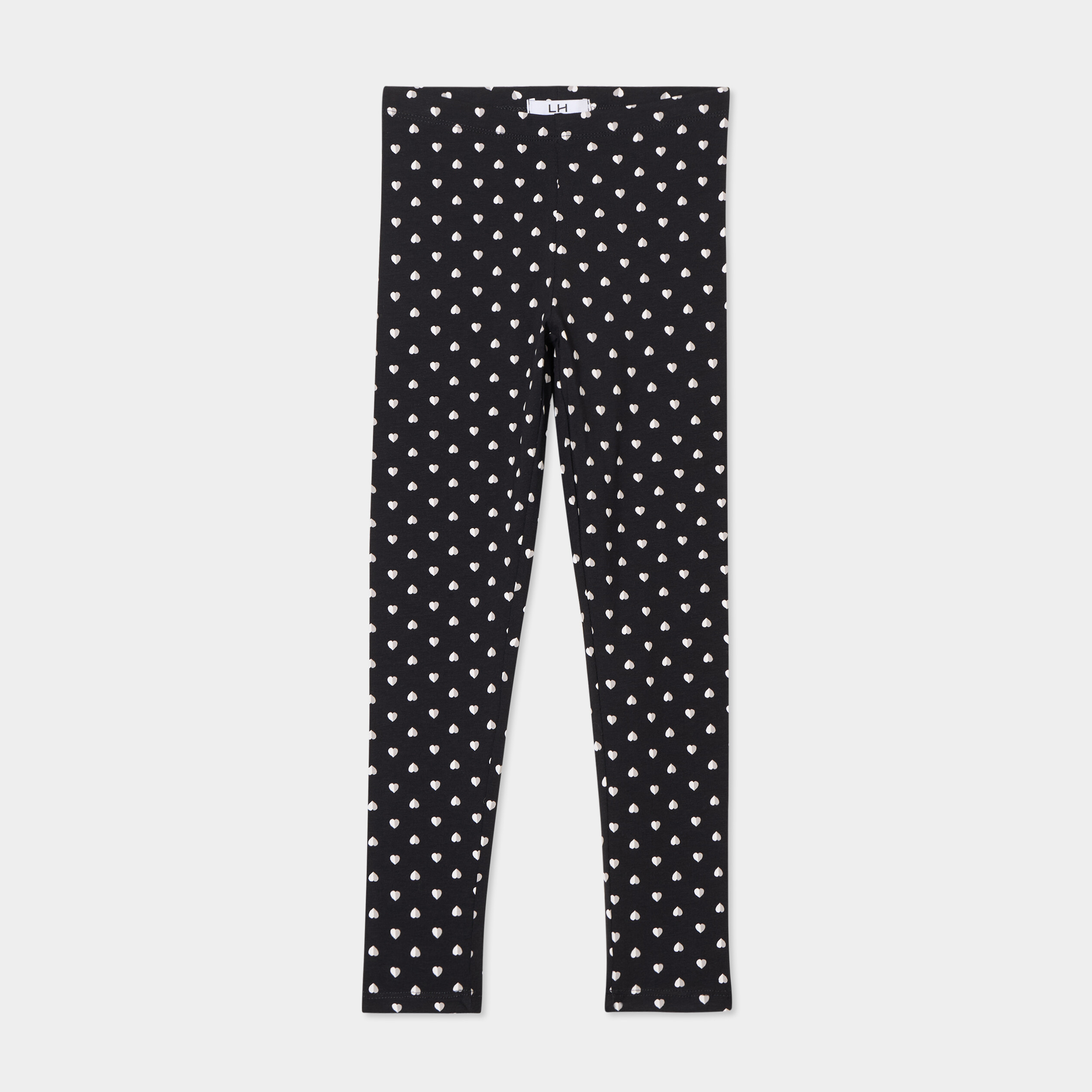 Legging taille &eacute;lastiqu&eacute;e coton noir fille