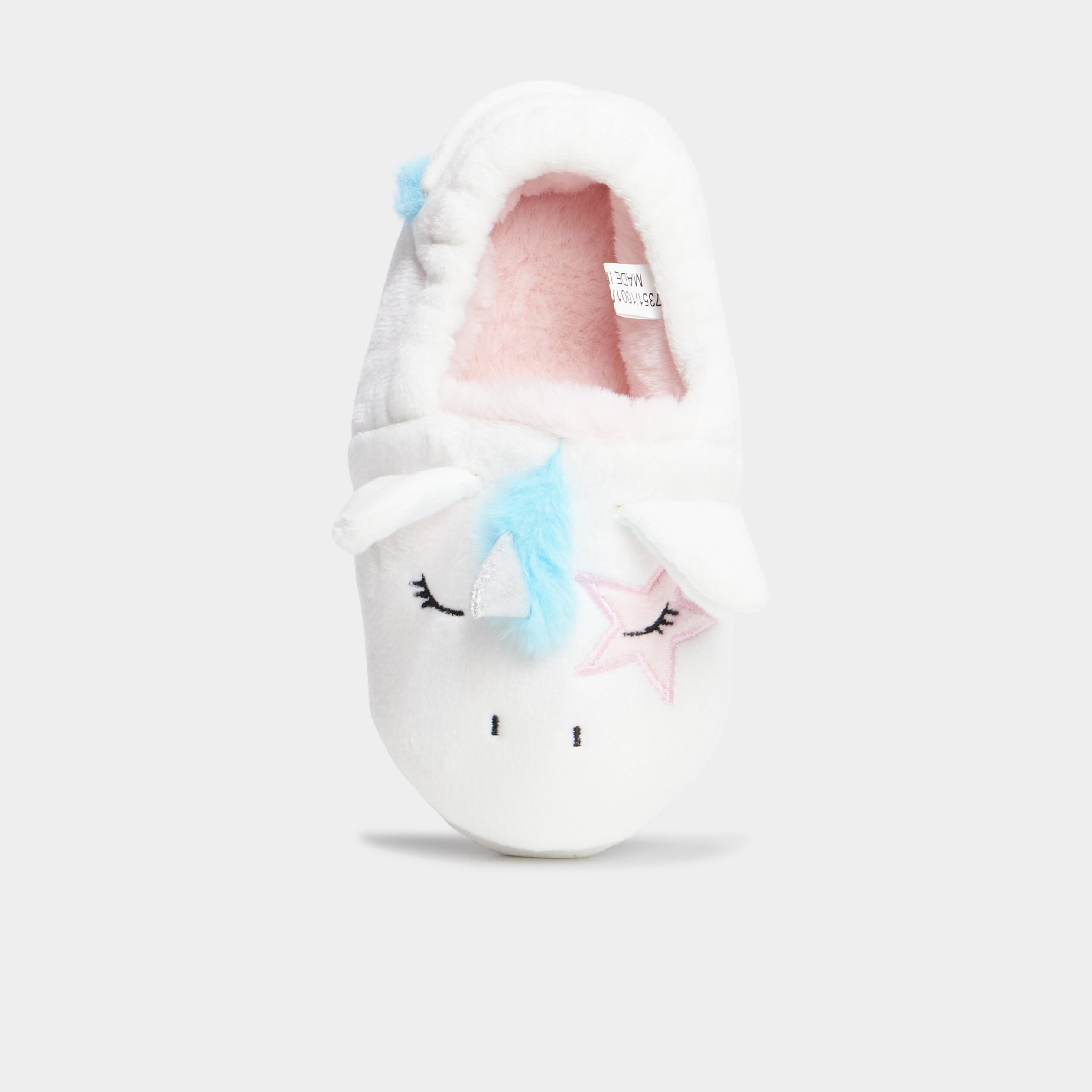 Chaussons effet polaire blanc fille