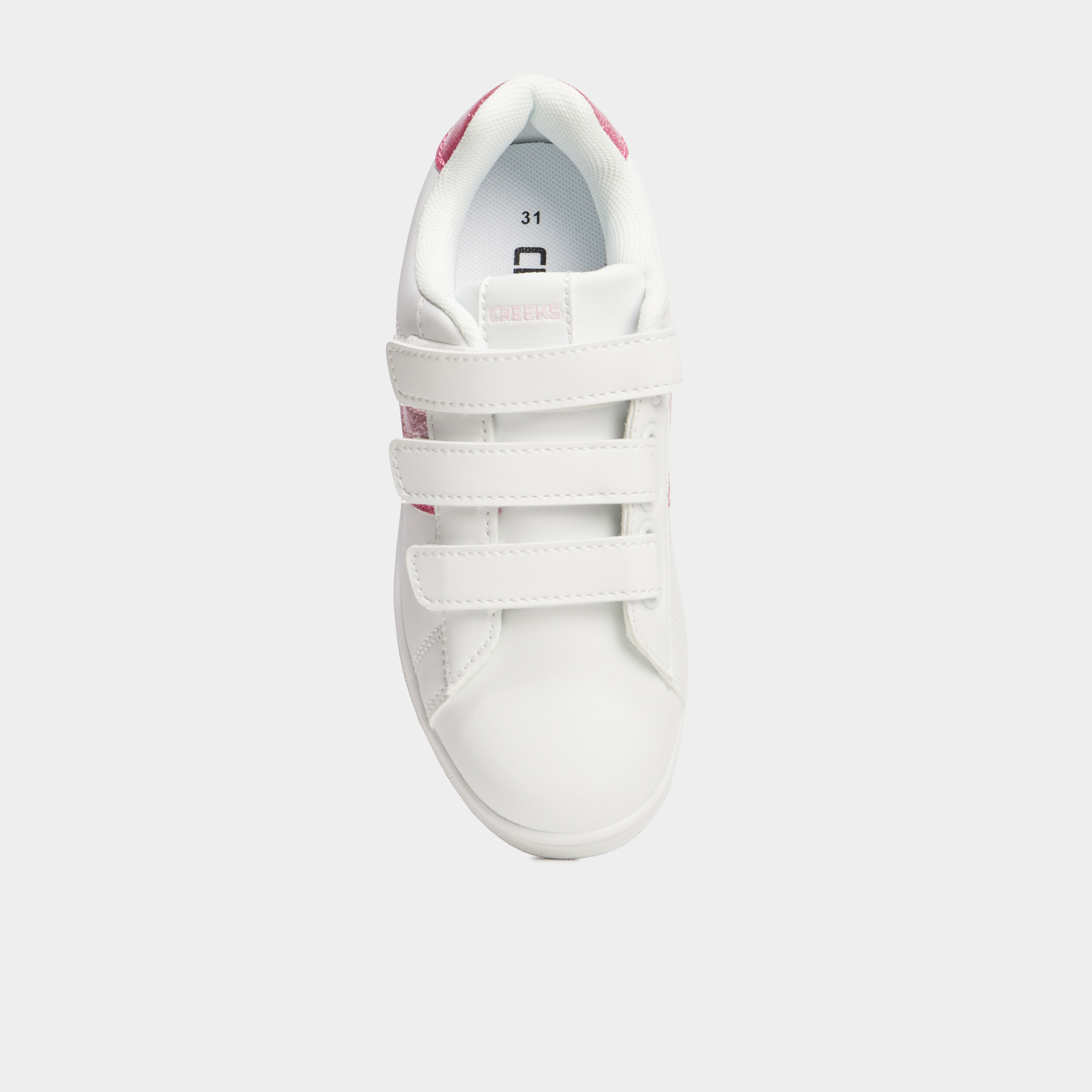 tennis basses a scratchs paillettes rose fille Tennis basses à scratchs paillettes rose fille