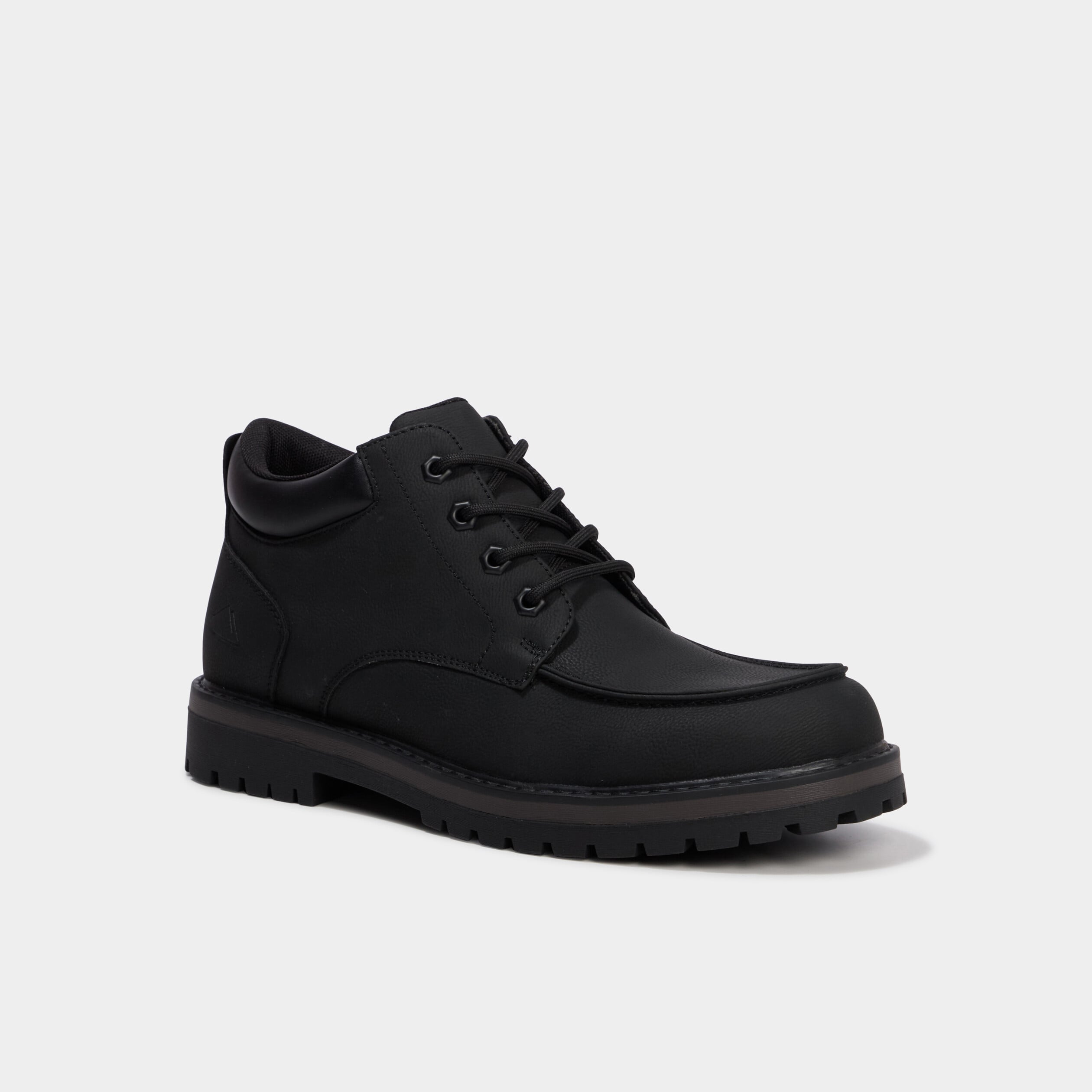 Boots crant&eacute;es &agrave; lacets noir homme