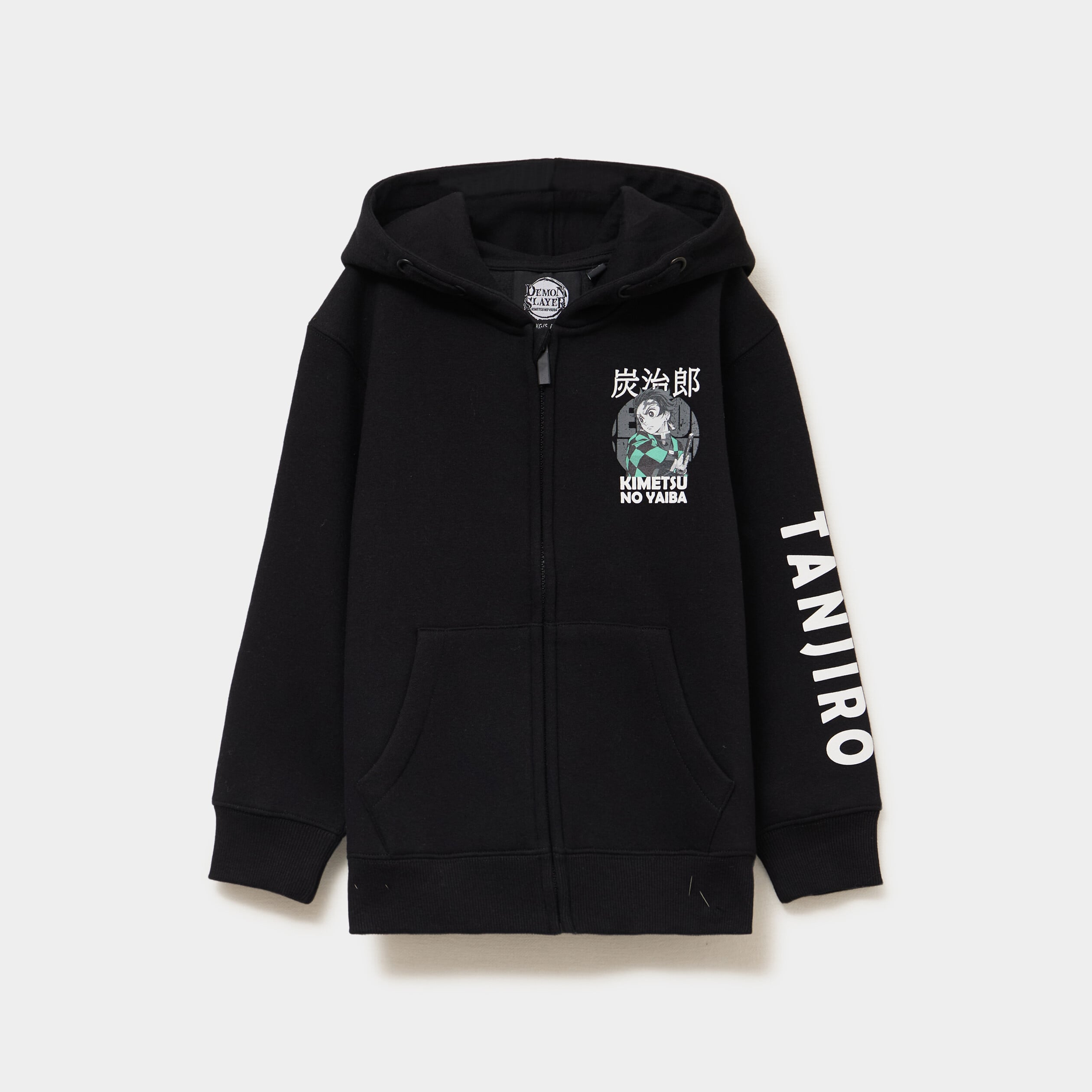 Sweat zipp&eacute; capuche Demon Slayer Tanjiro noir gar&ccedil;on