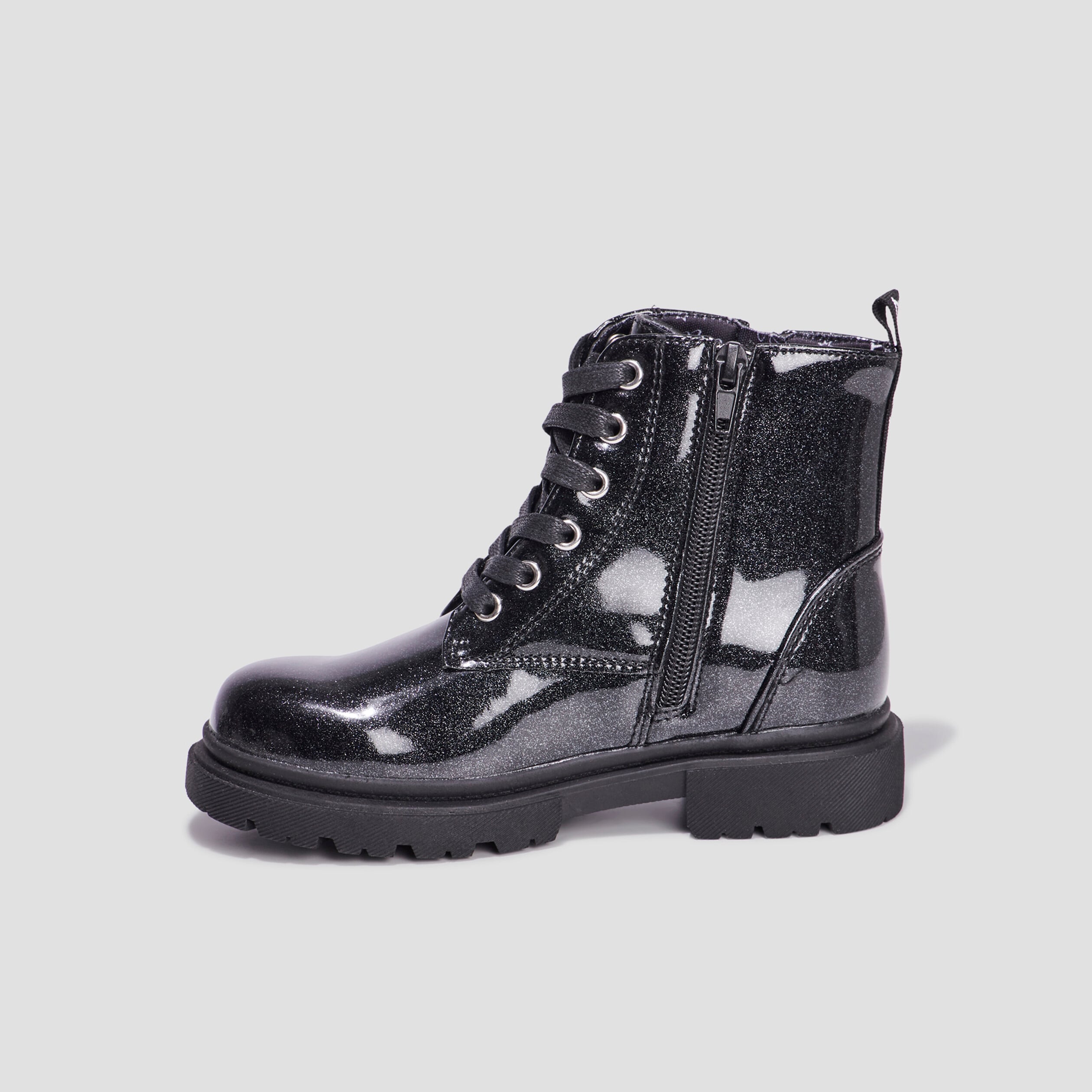 Bottines crant&eacute;es &agrave; paillettes Liberto noir fille