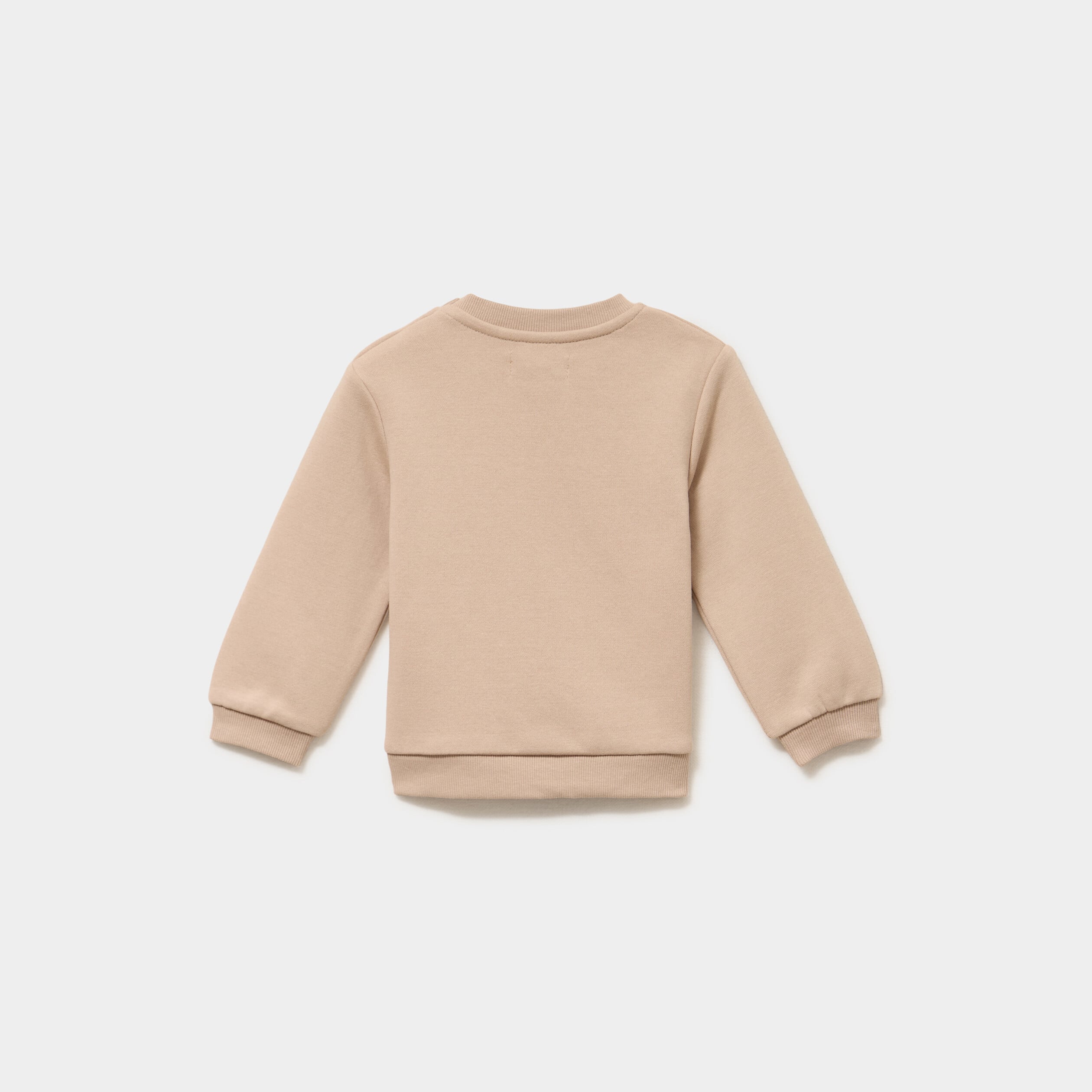 Sweat poche ventrale et &eacute;paule boutonn&eacute;e sable b&eacute;b&eacute; gar&ccedil;on