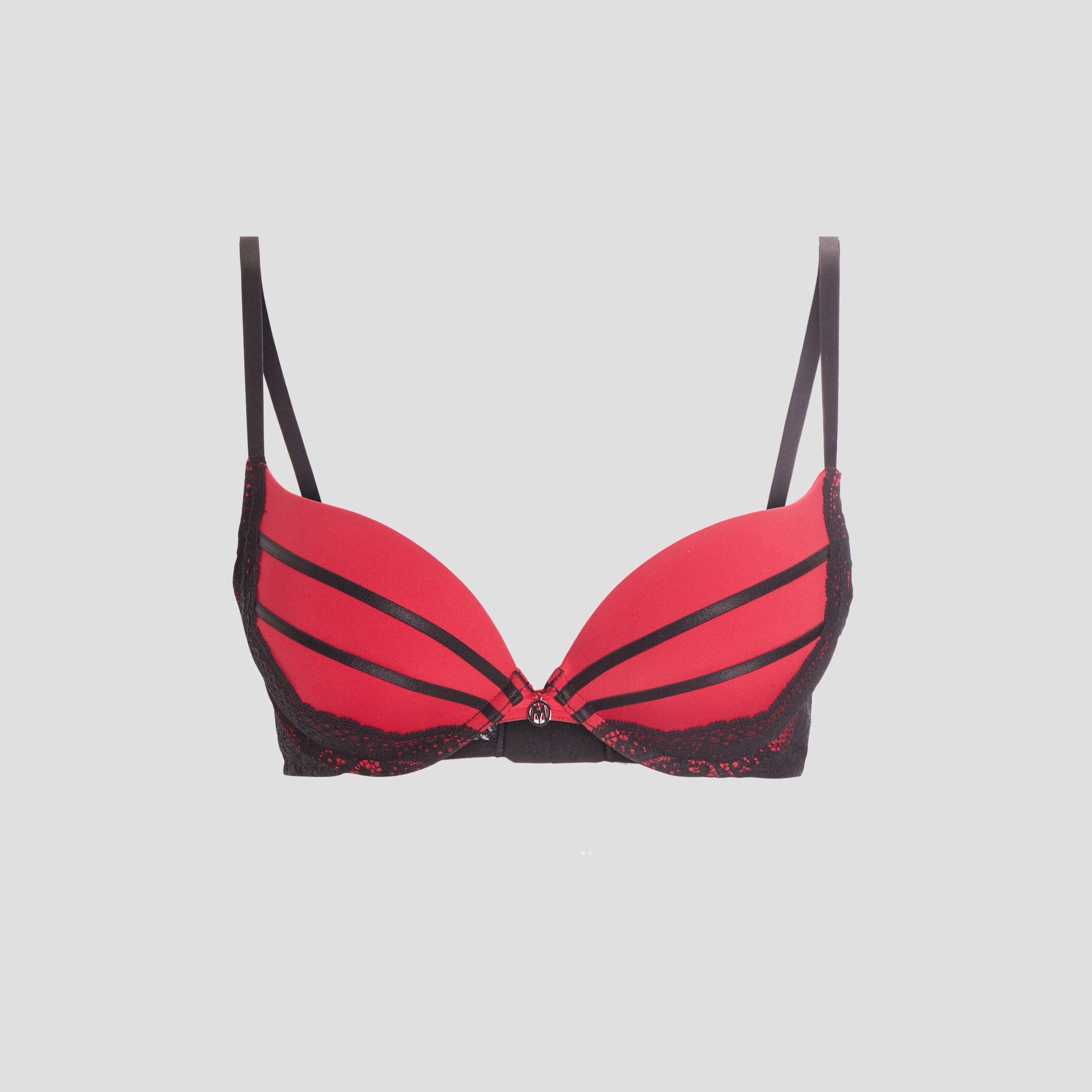 soutien gorge push up micro dentelle rouge femme Soutien-gorge push-up micro dentelle rouge femme