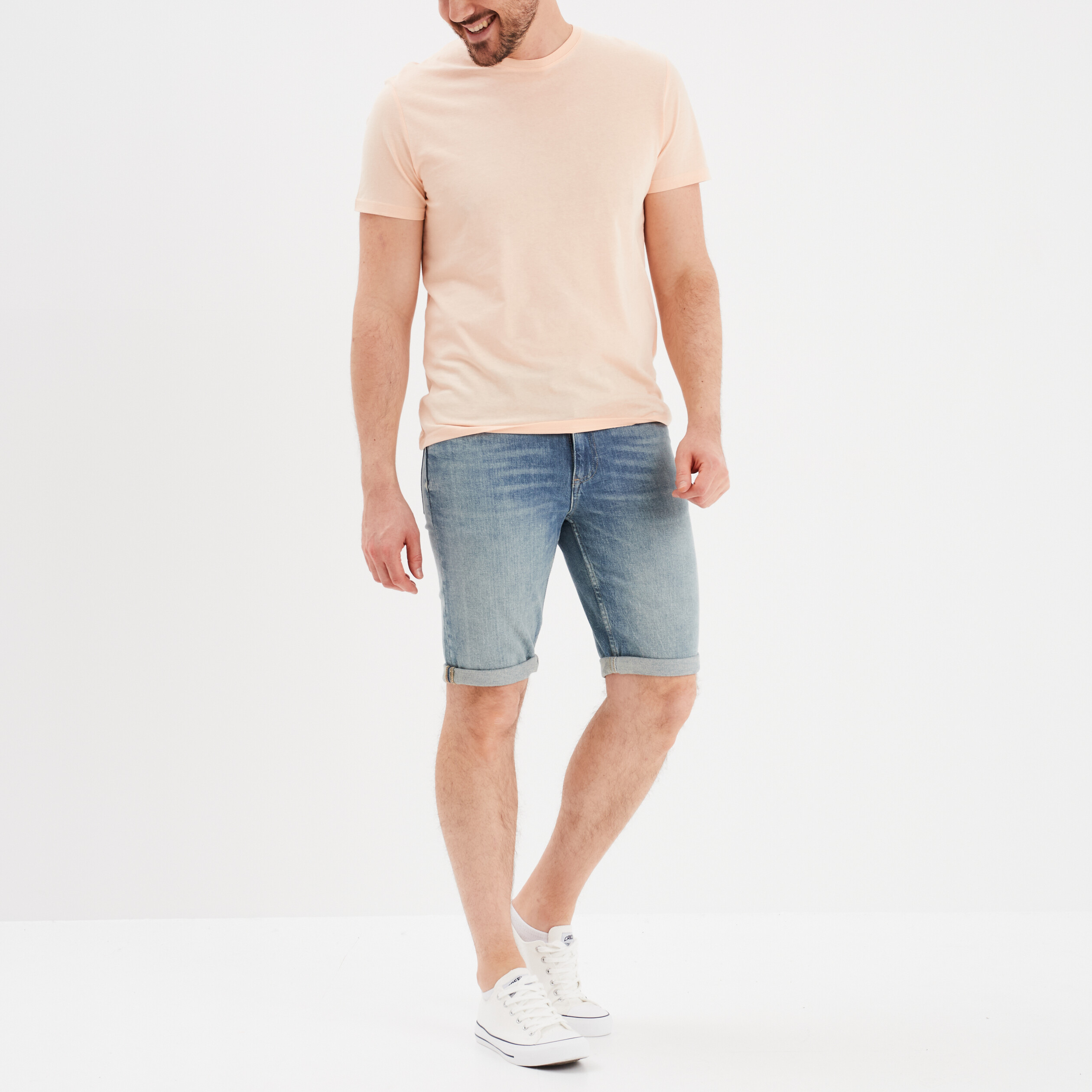 bermuda straight en jean liberto denim triple stone homme Bermuda straight en jean Liberto denim triple stone homme