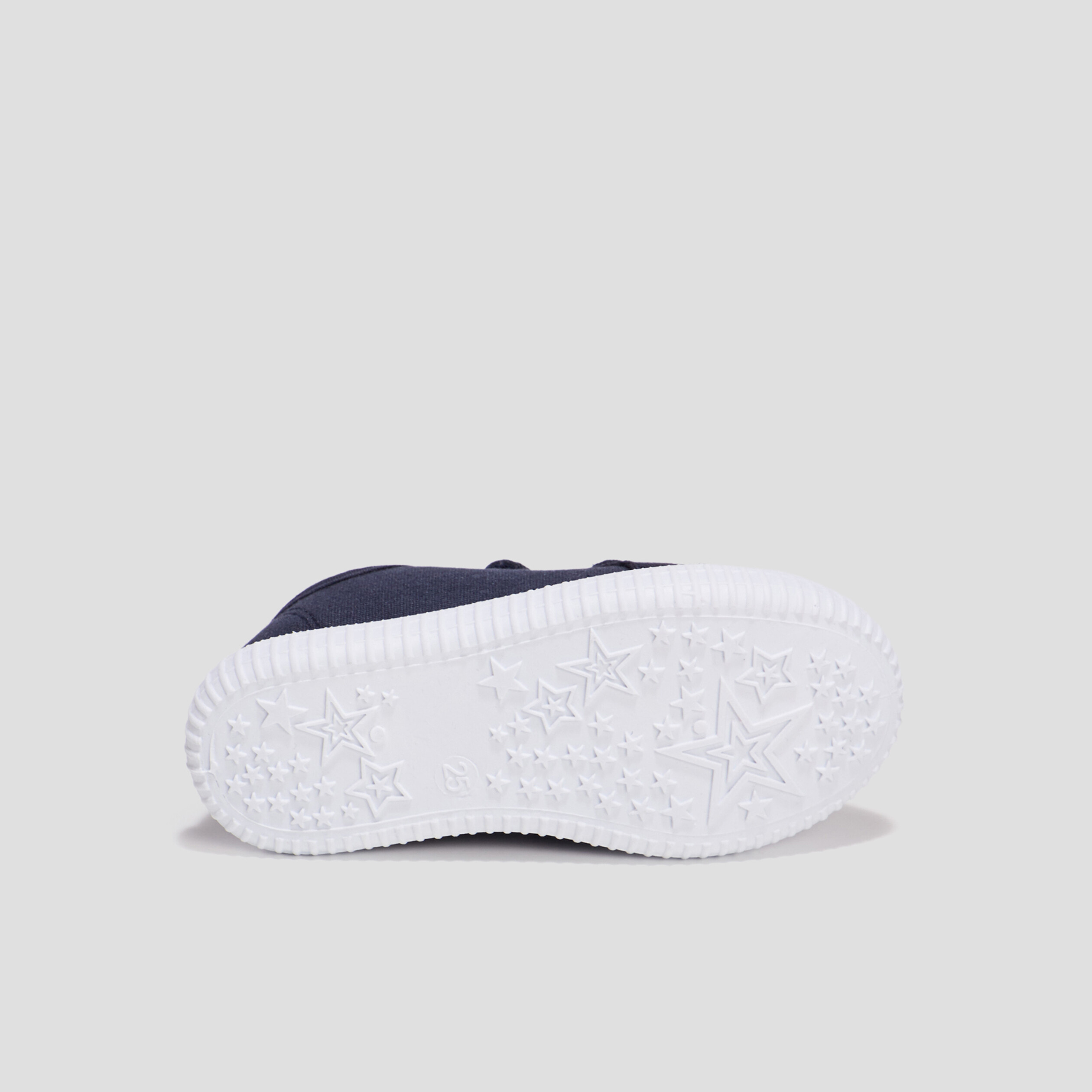 Tennis en toile bout renforc&eacute; &agrave; scratchs bleu marine gar&ccedil;on