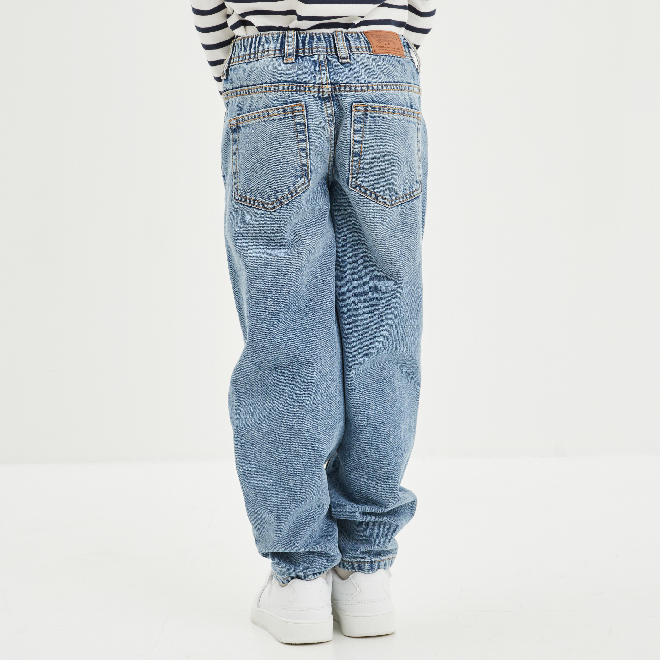 jeans ballon 5 poches coton denim bleach garcon Jeans ballon 5 poches coton denim bleach garçon