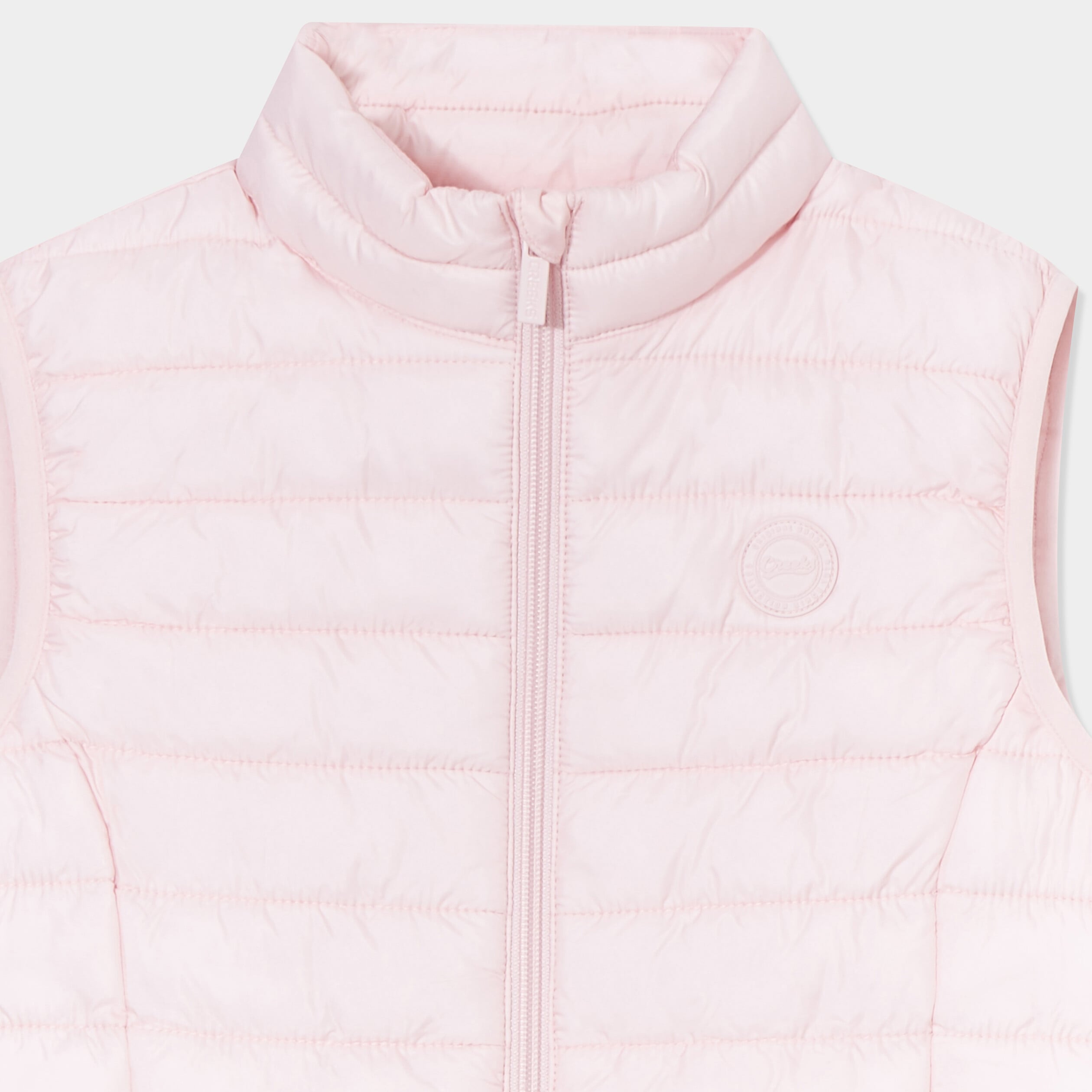 Doudoune l&eacute;g&egrave;re sans manches imperm&eacute;able rose clair fille