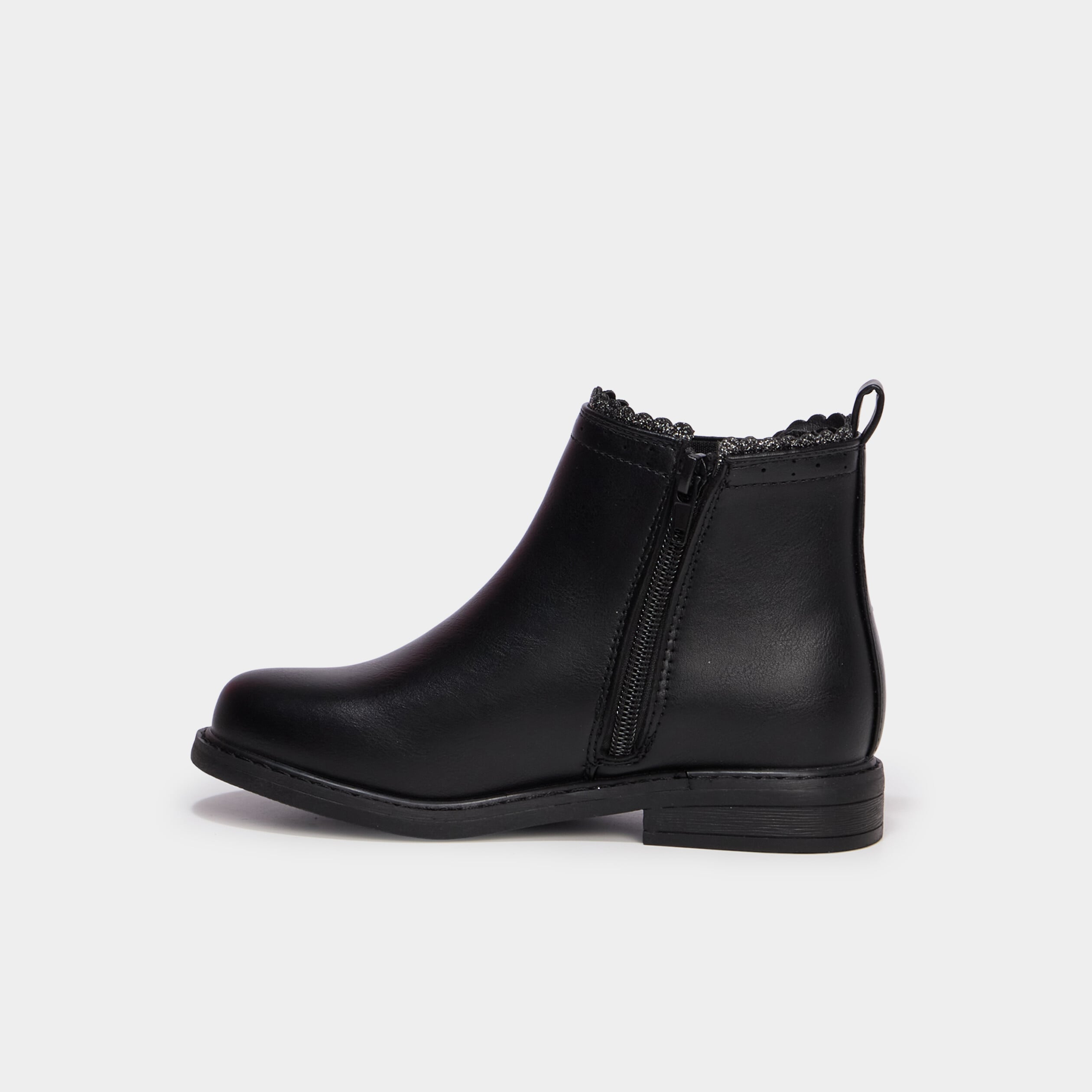 Boots chelsea &agrave; d&eacute;tails paillettes noir fille