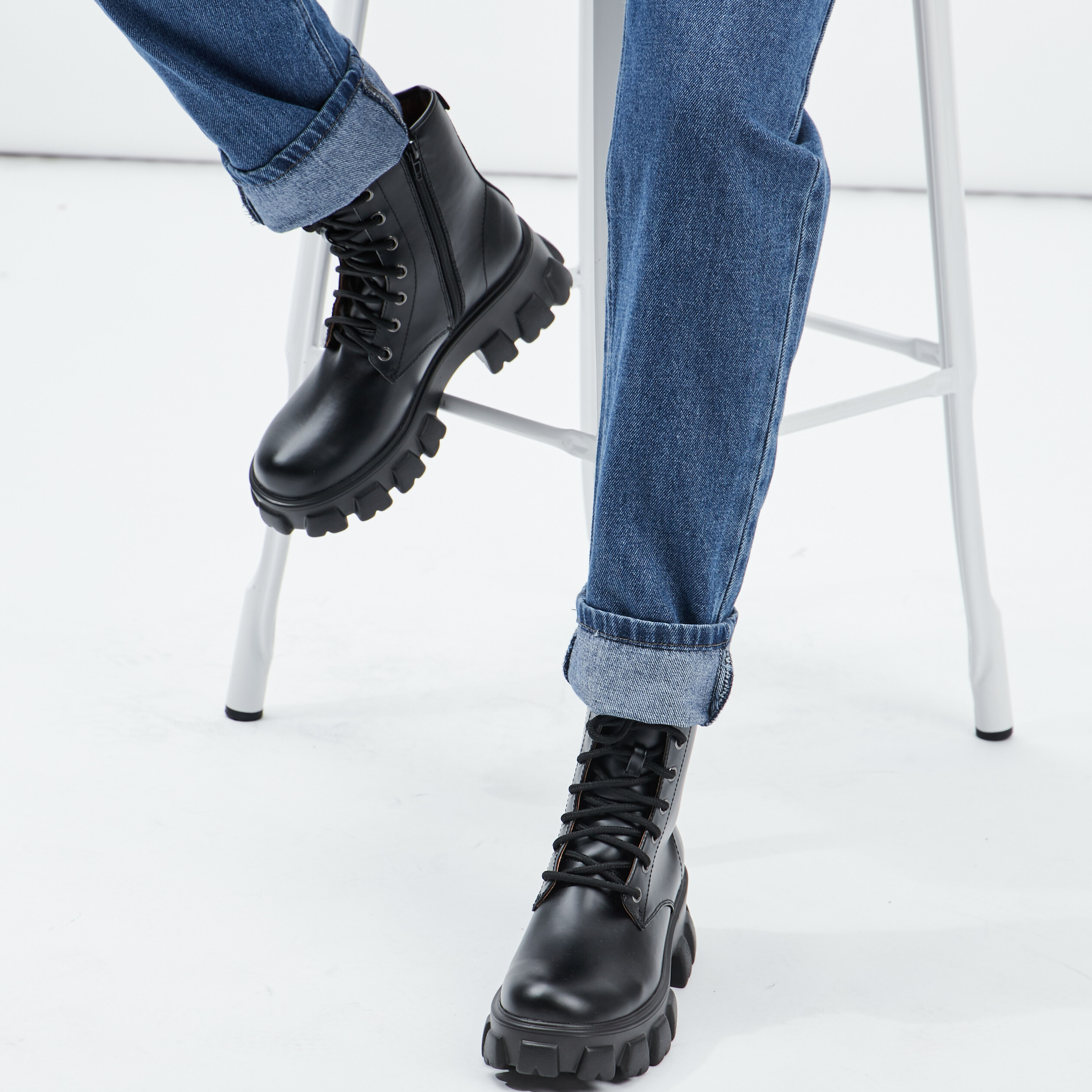 bottines crantees noir femme Bottines crantées noir femme