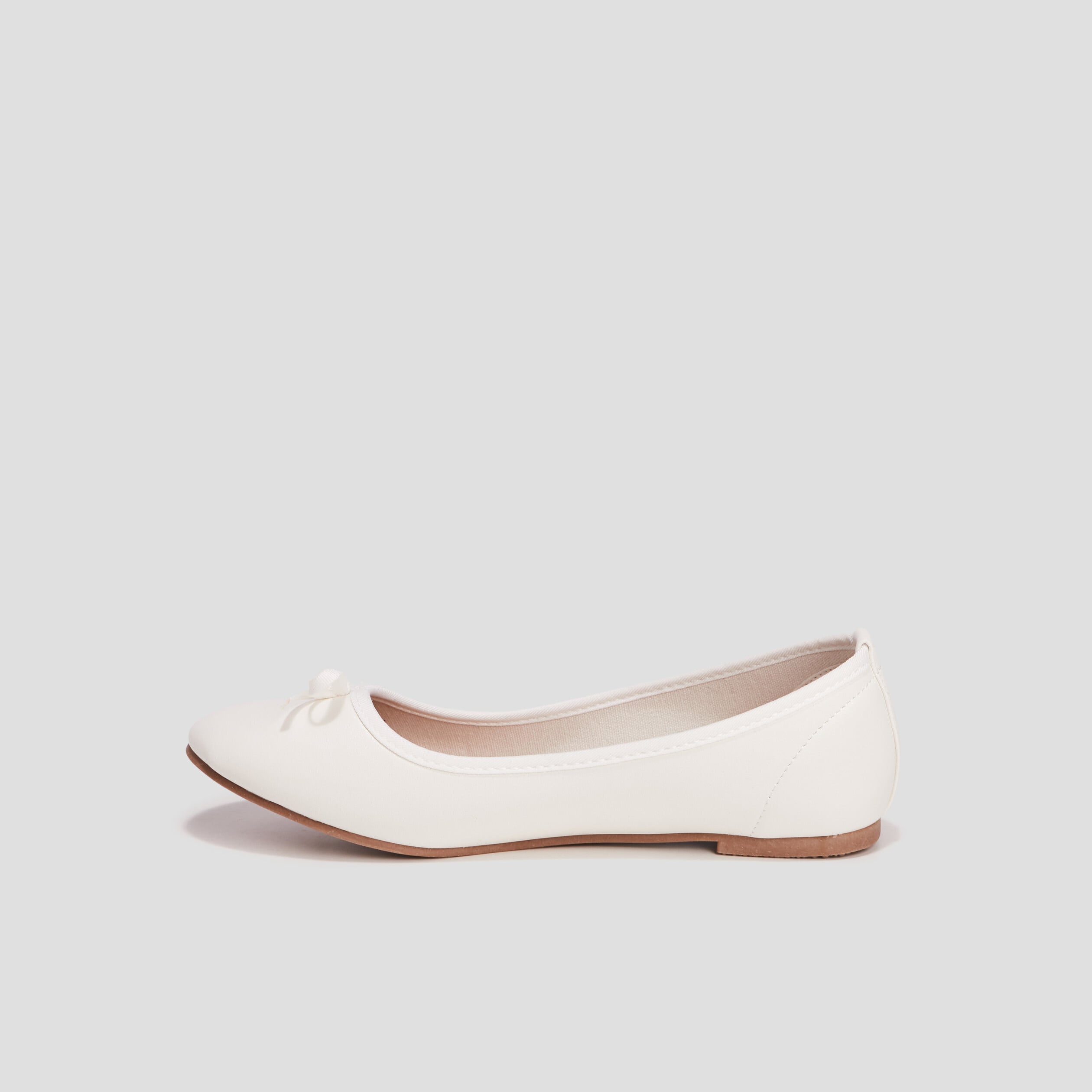 Ballerines avec noeuds blanc fille